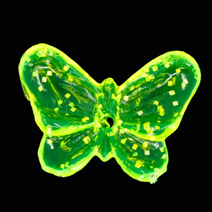 Schmetterling Perle in neon gelb