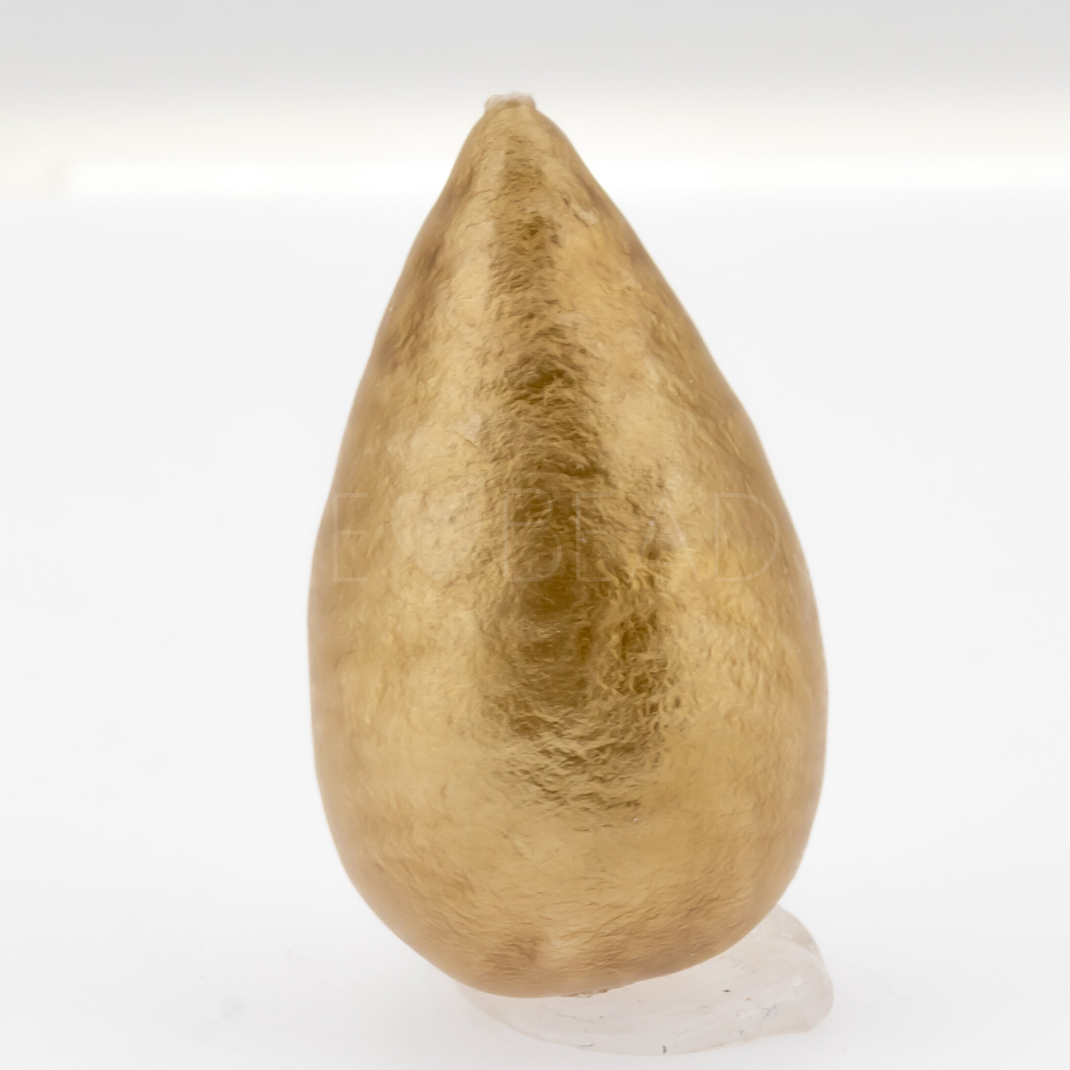 40x23 Paper-Mache Bead Tropfen in sesam beige matt