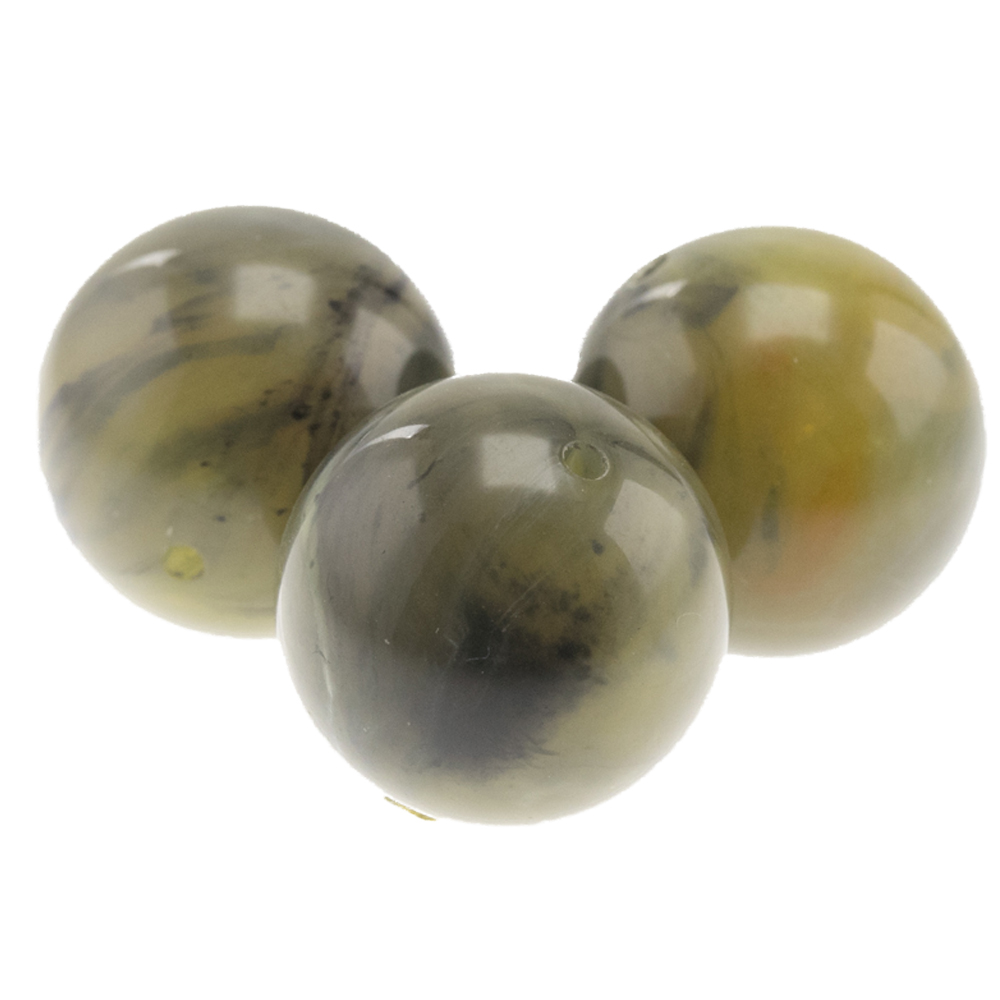 8mm Rundperle in  schilfgrün Marmor