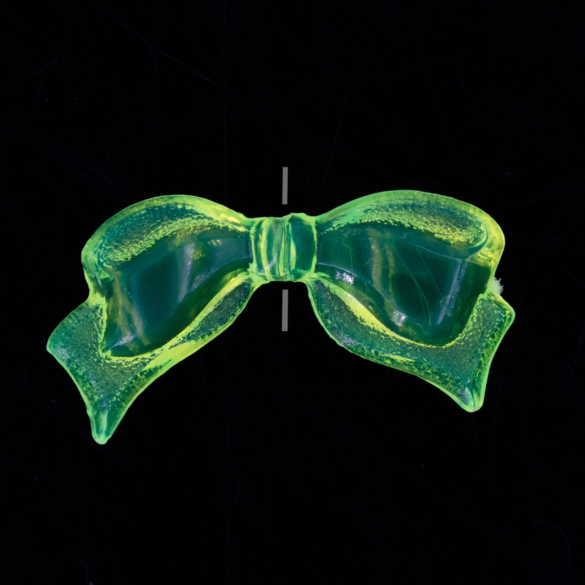 21x10  Ribbon bead - neon yellow Translucent