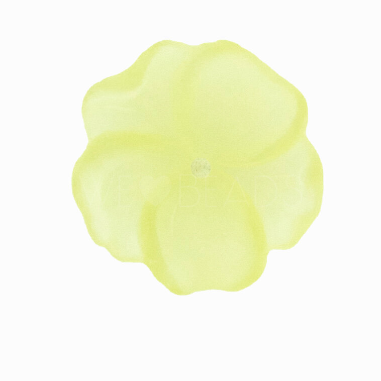 14mm Flower Beads in Acacia yellow