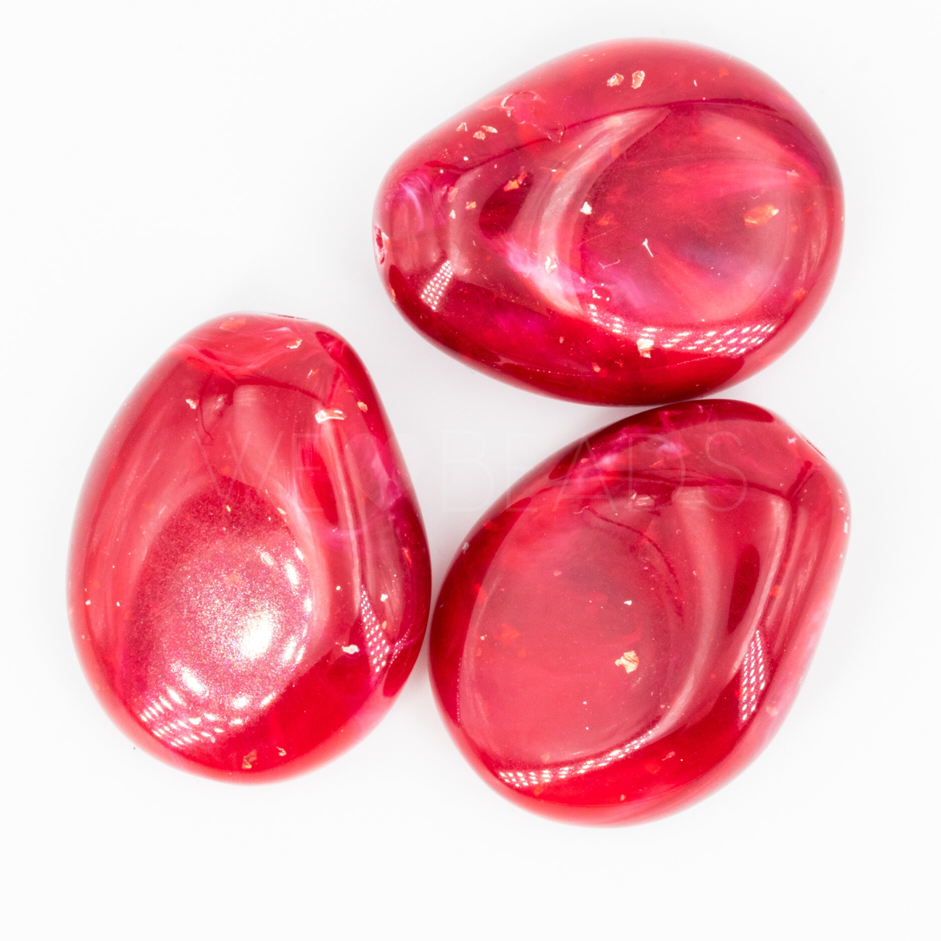 22x17 Perle Barock in rot