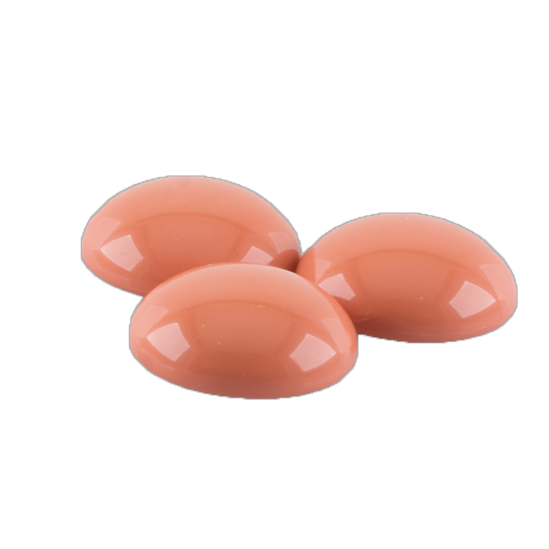 10mm Cabochon oval - korall Satt