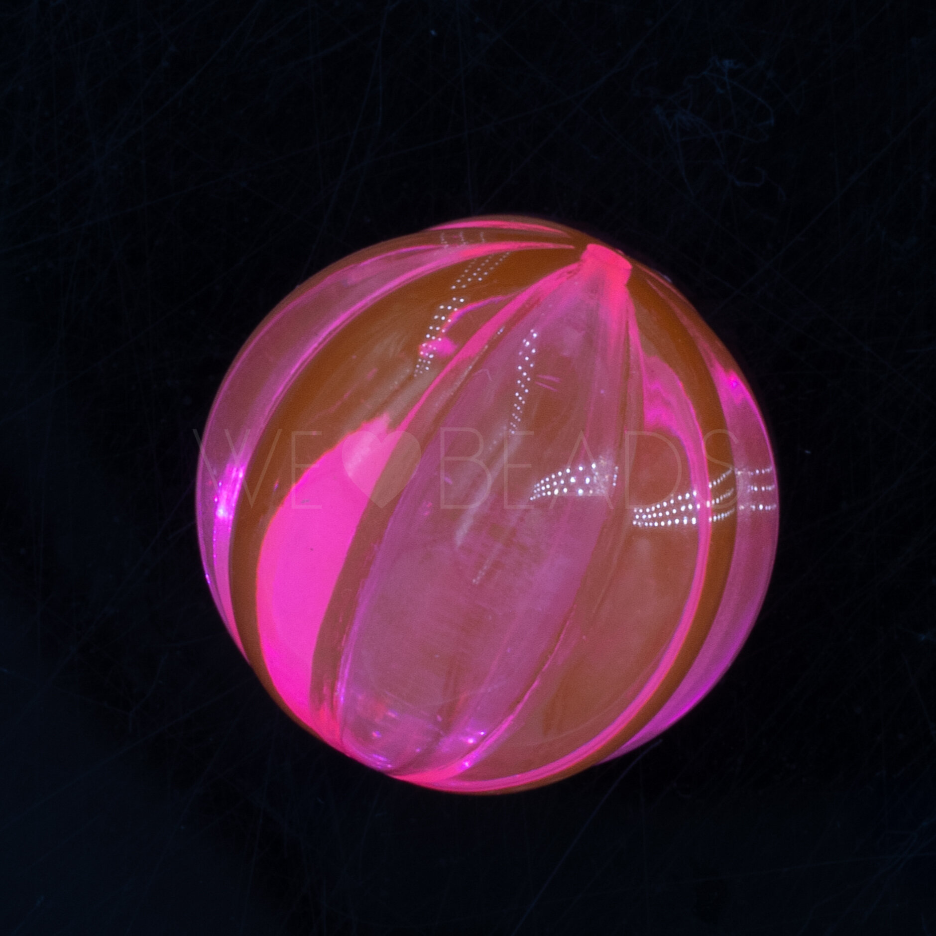 14mm Round Beads in neon pink