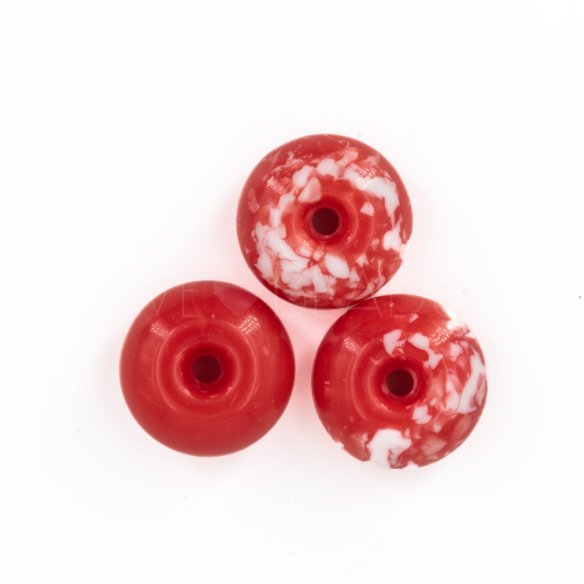 10mm Donut Beads in saffron orange