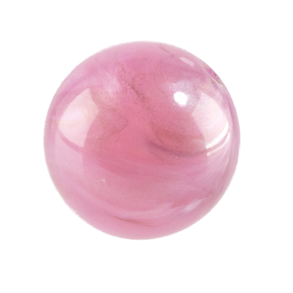 20mm Rundperle in  lostus rosa mit goldscheiler Marmor