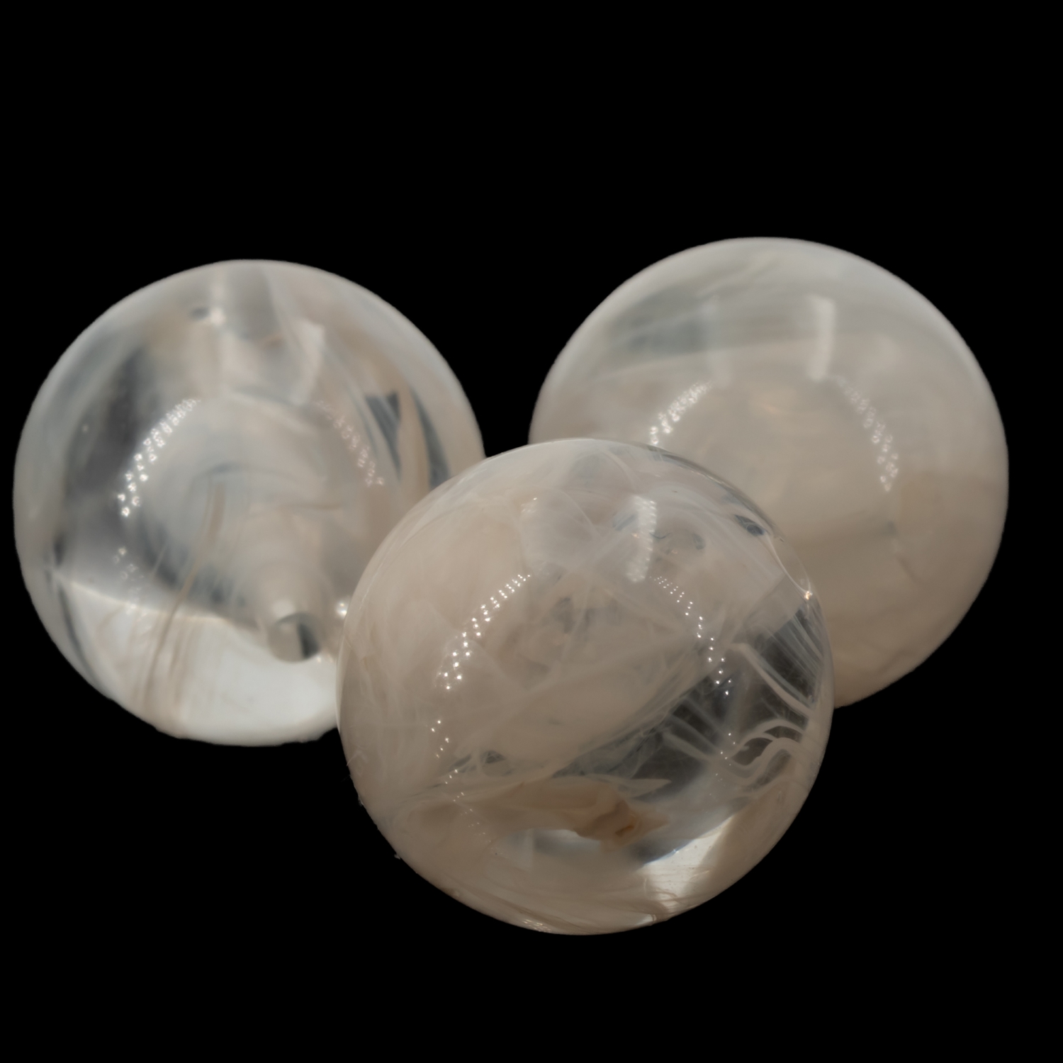 10mm Rundperle in  weiß Marmor