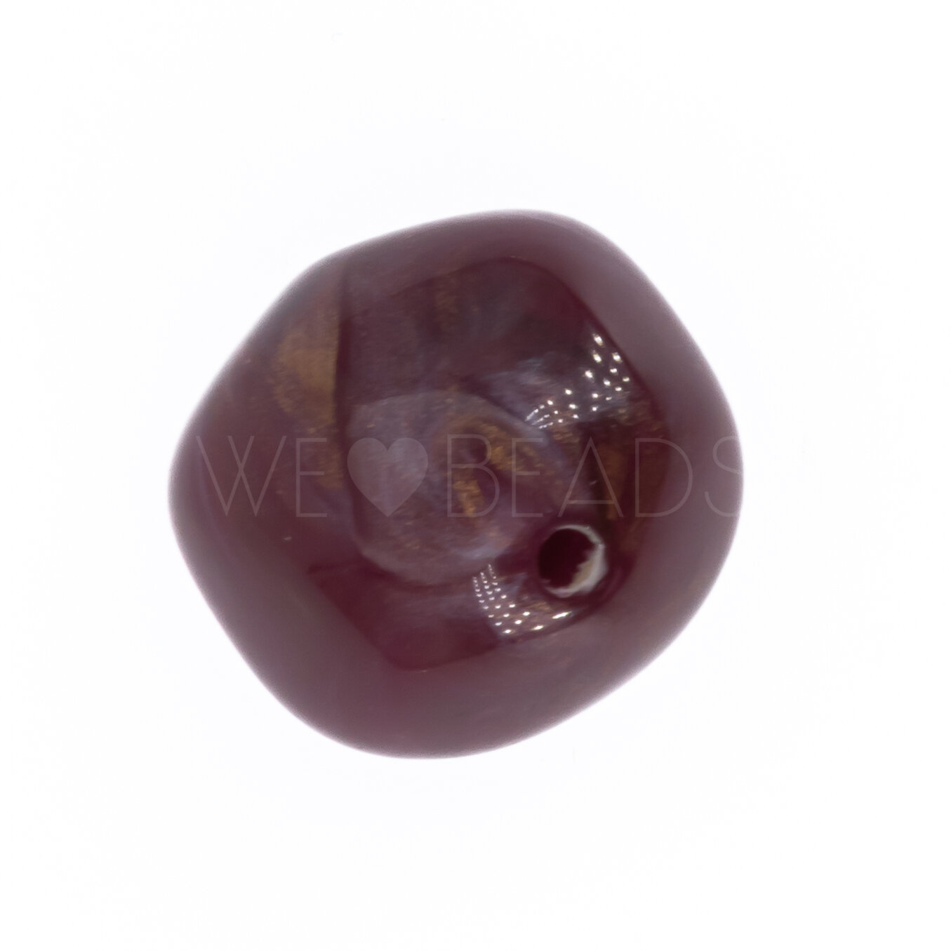 15mm baroque Beads-  purple-gold Marbled