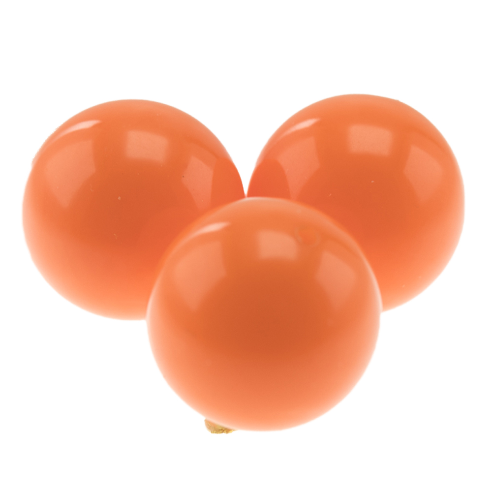 14mm Rundperle in  orange Marmor