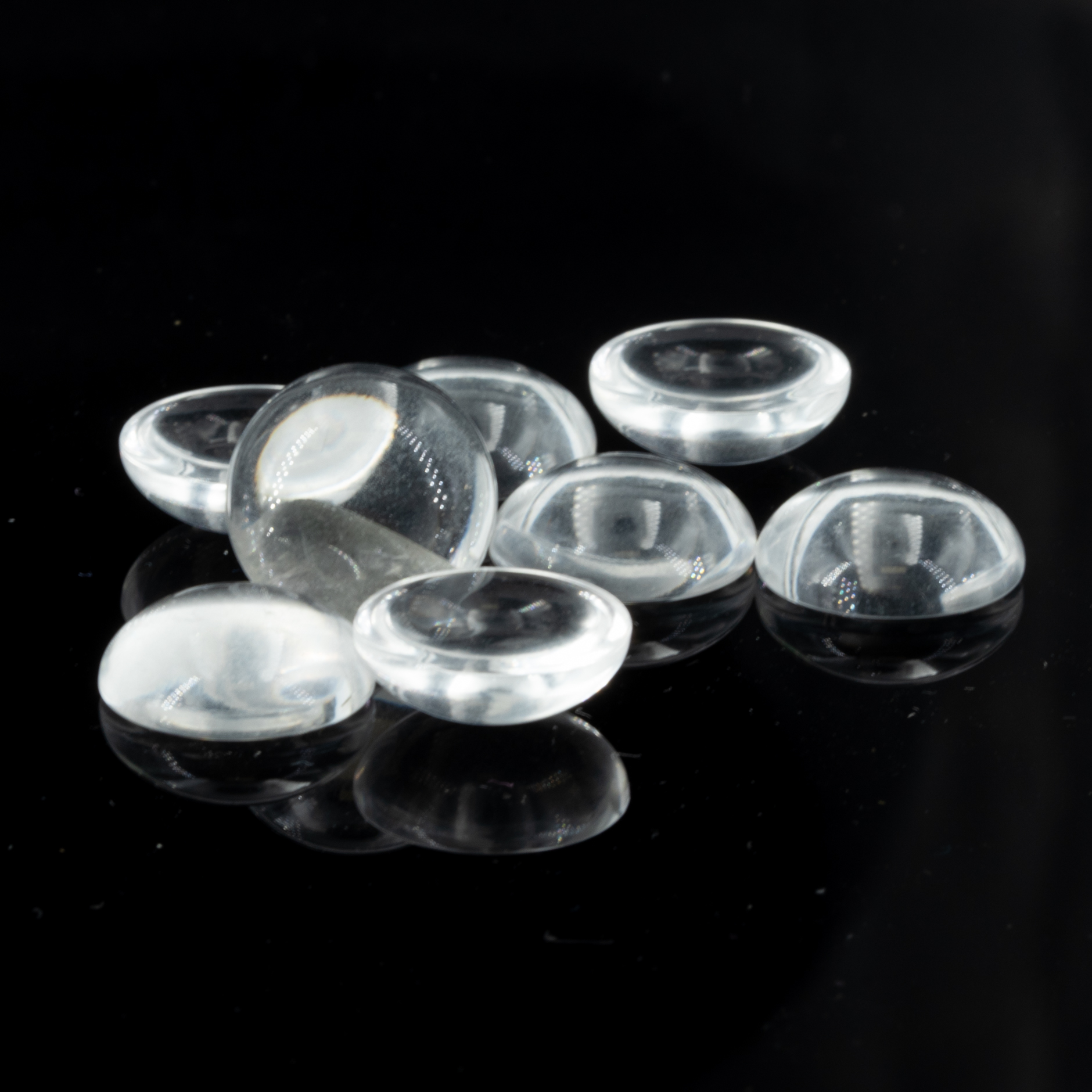 10mm Cabochon oval - glasklar Transparent