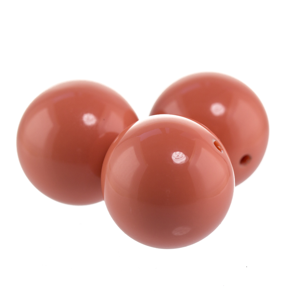 10mm Roundbead in coral Opaque