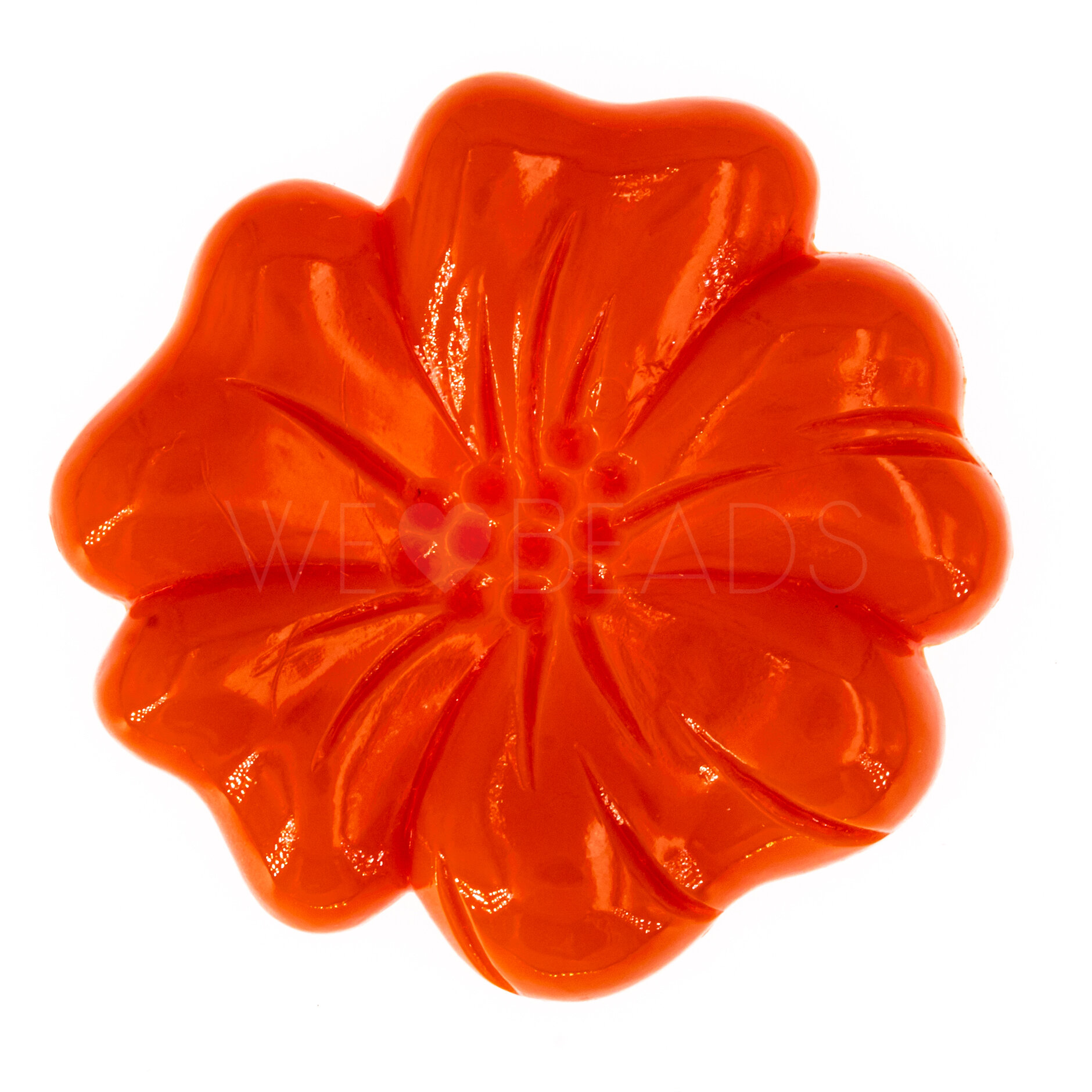 49mm Flower Cabochon in orange
