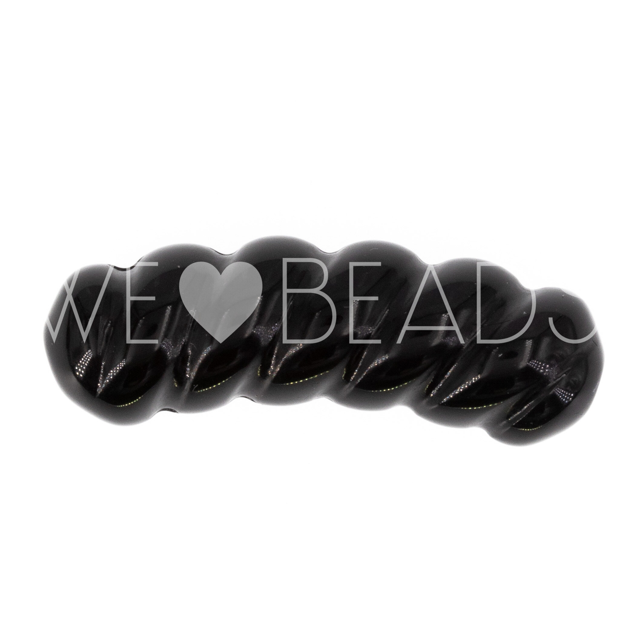  tube Beads in black Opaque