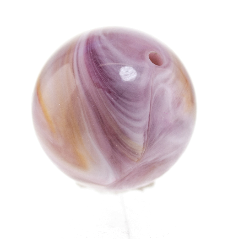 10mm Roundbead in violett Marbled