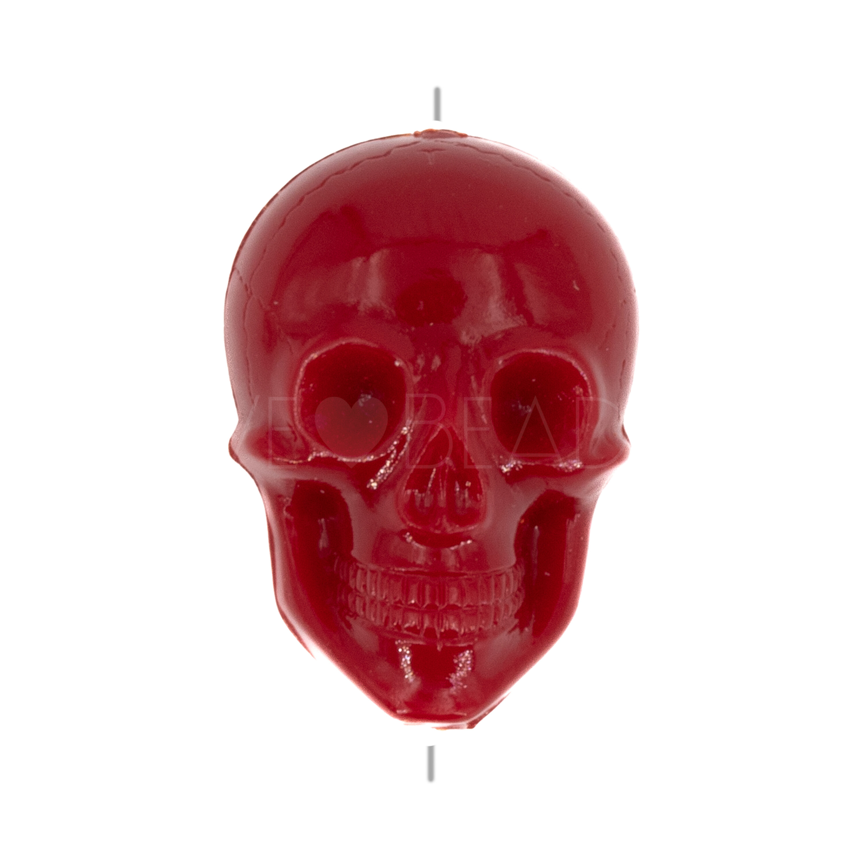 20x14 Totenkopf Perle in blutrot