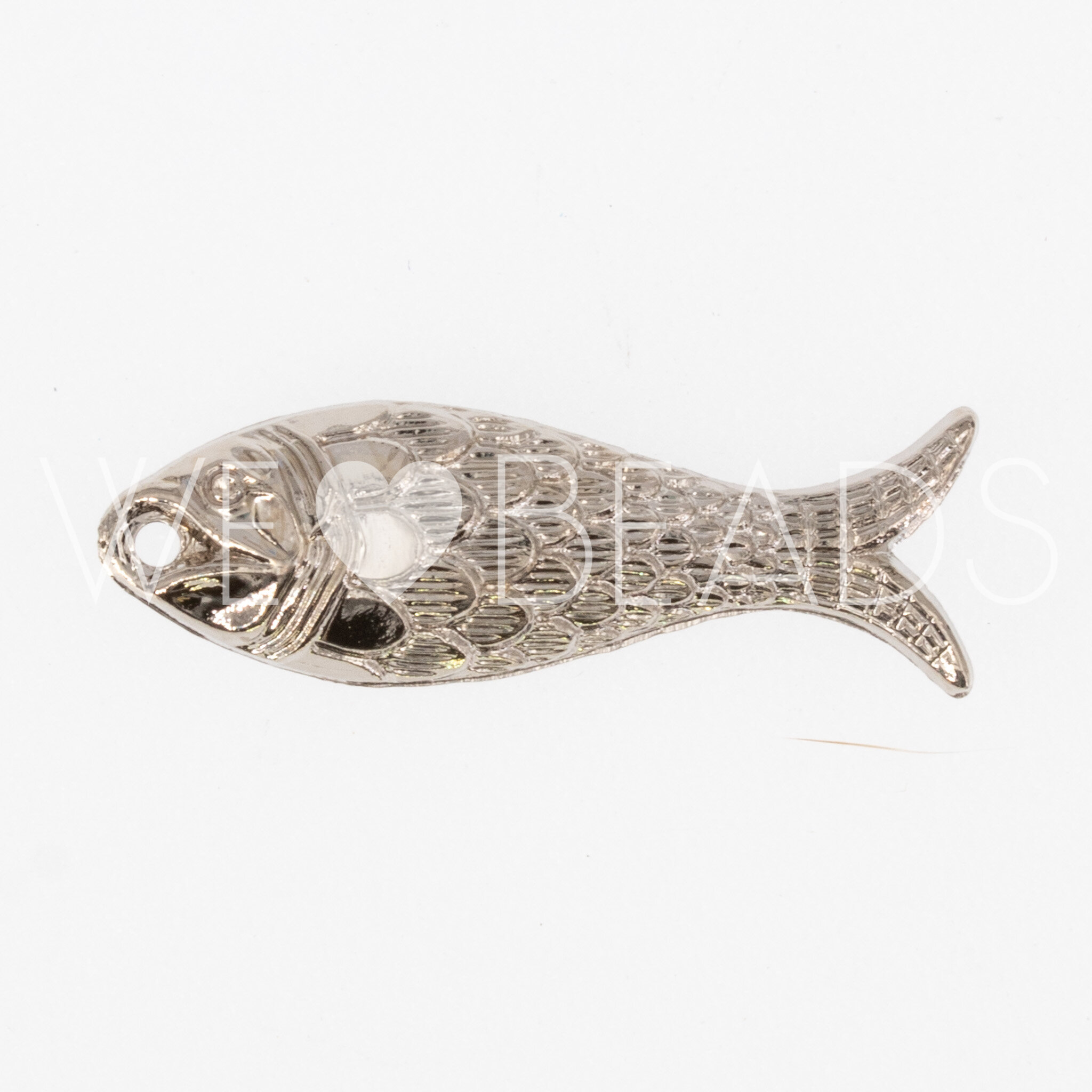 27x9 Fisch Charm in silver mettalic