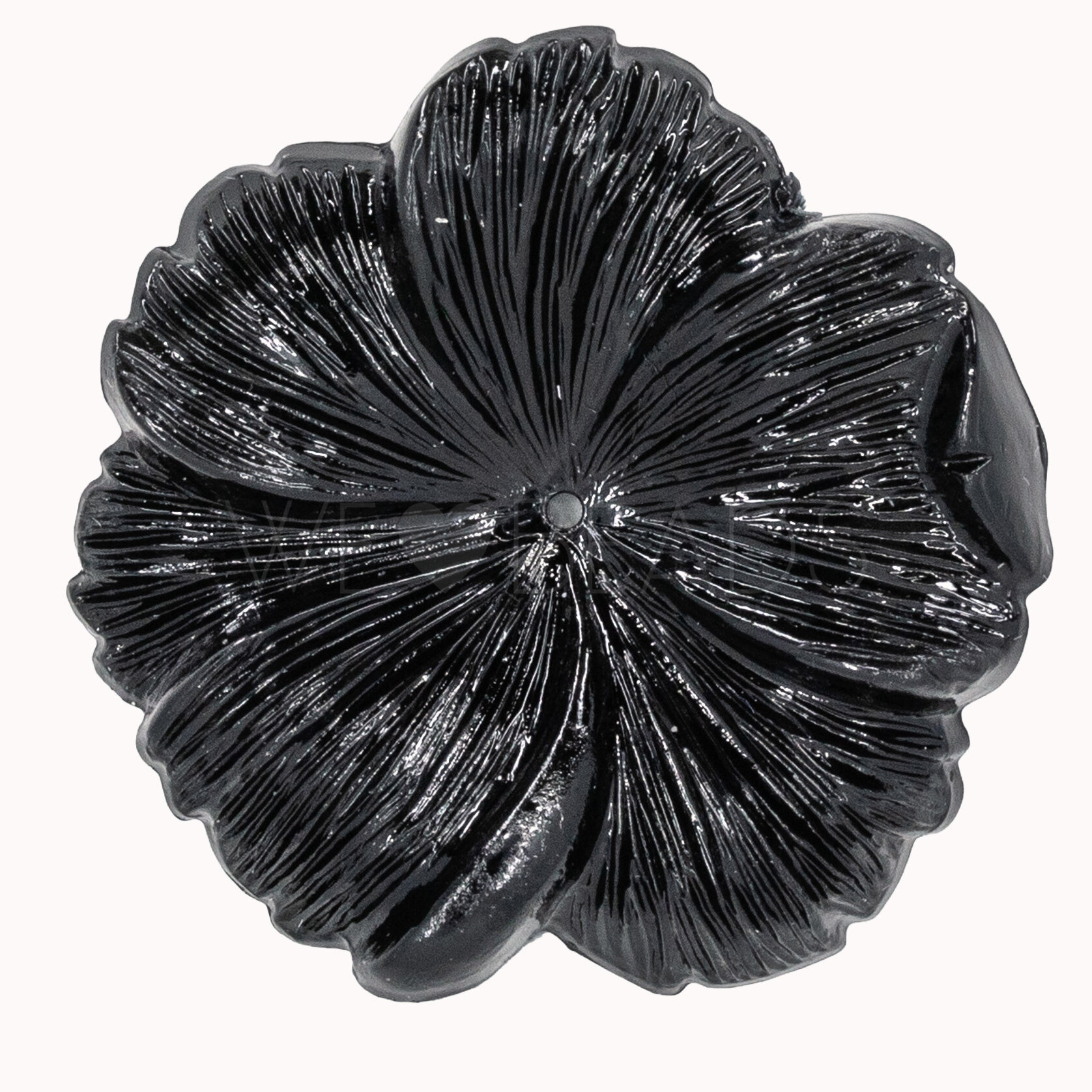 33mm Blume Perle in schwarz