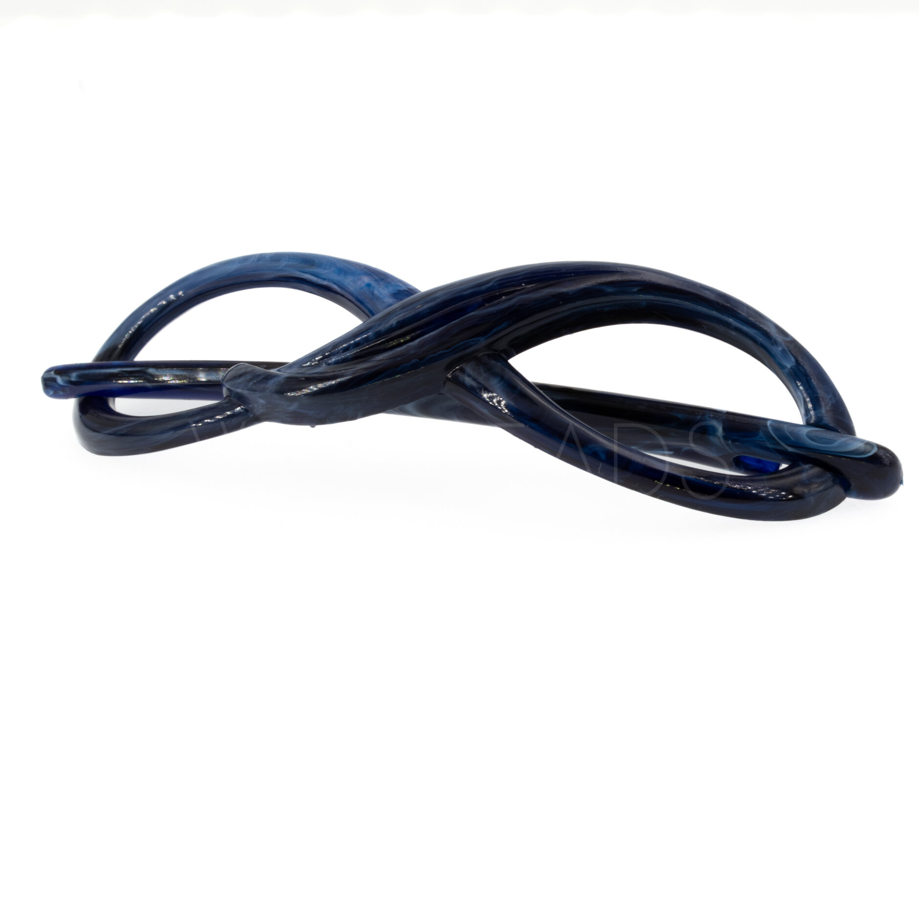 Libellenspange in lapisblau Marmor, Seide, medium
