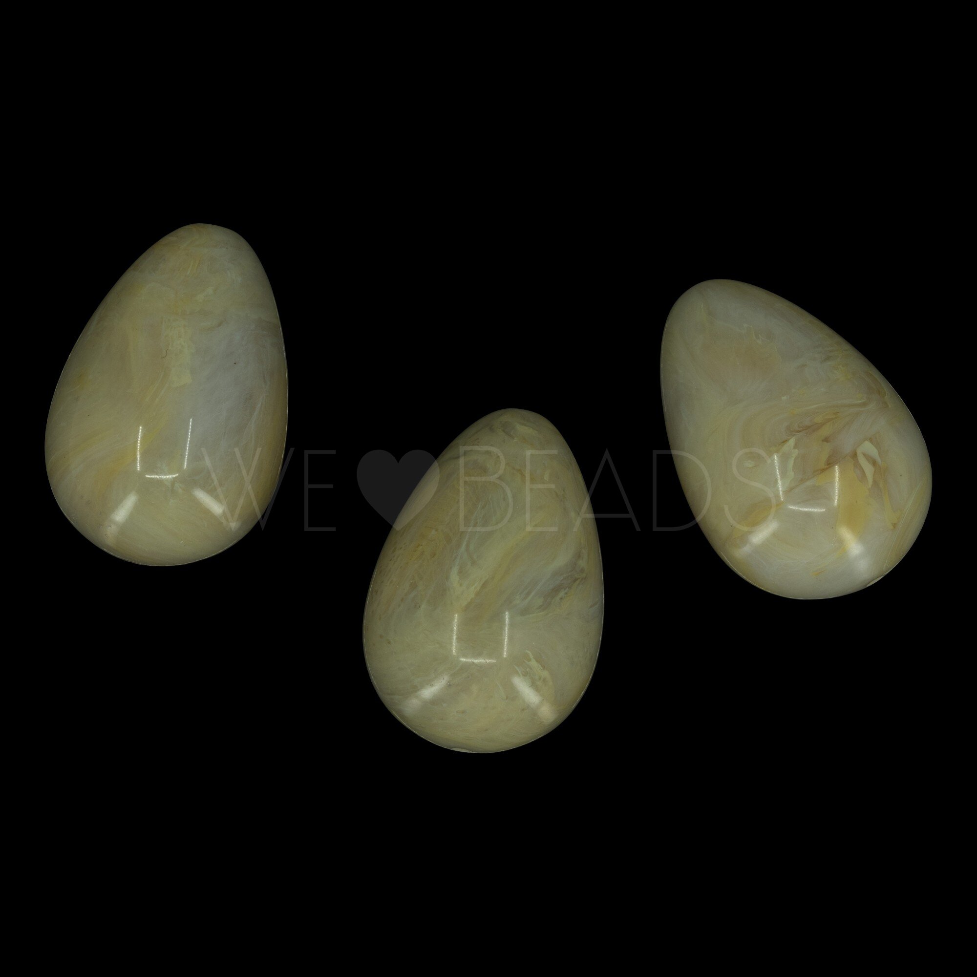 32x22 drop Beads in ivory