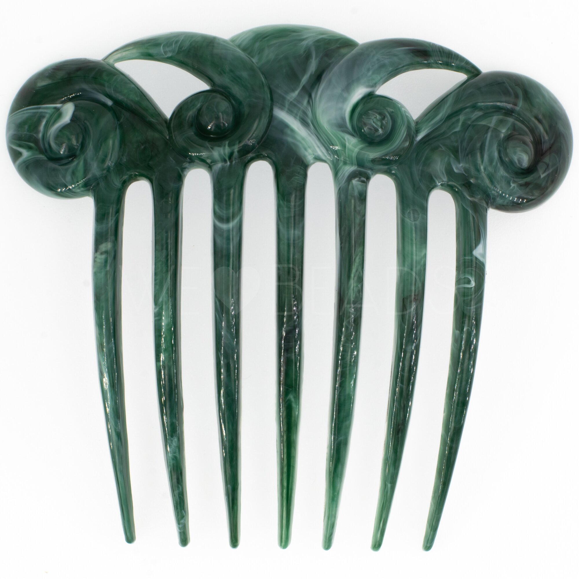 Hair Comb in fern green , Large