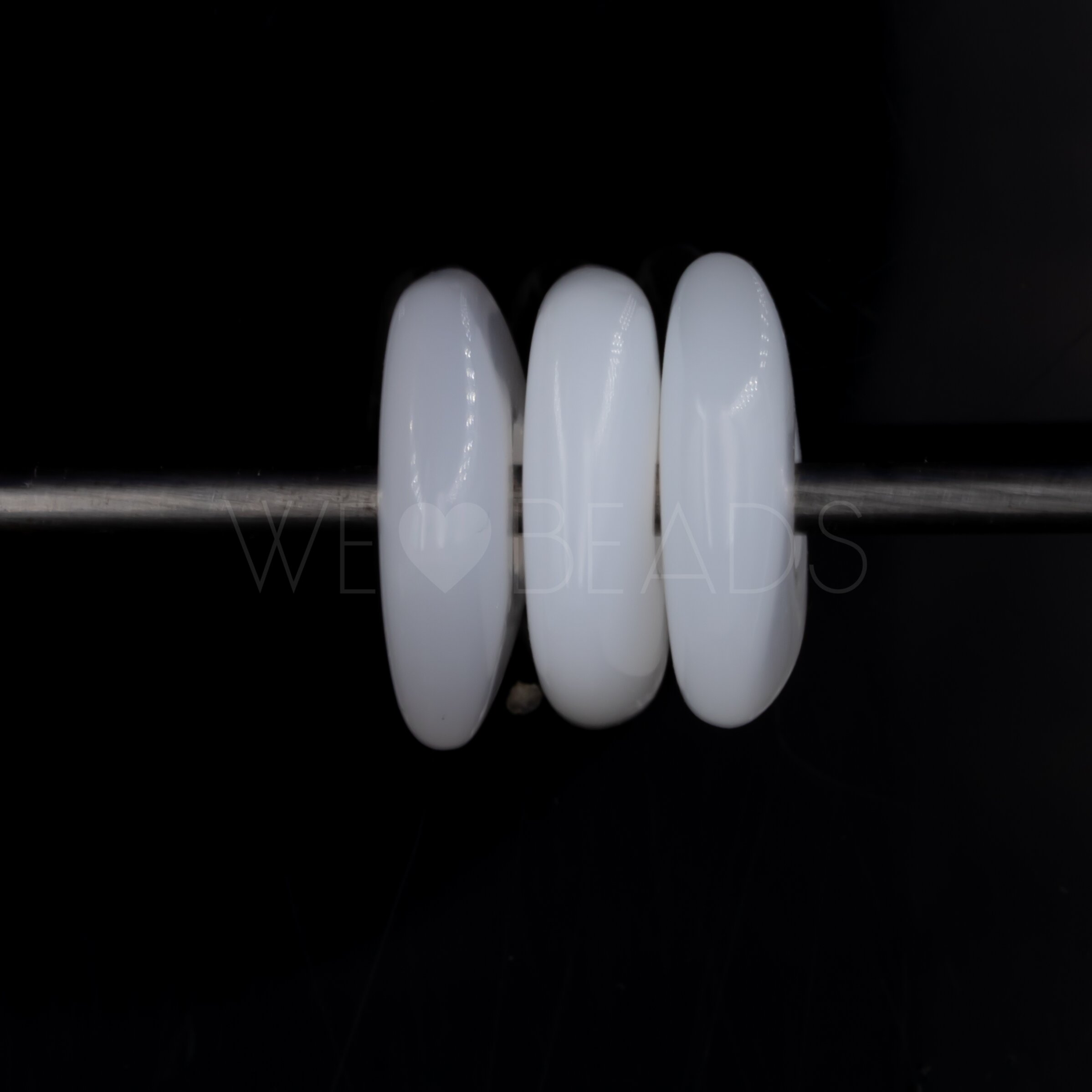 20mm Donut Beads in silk white