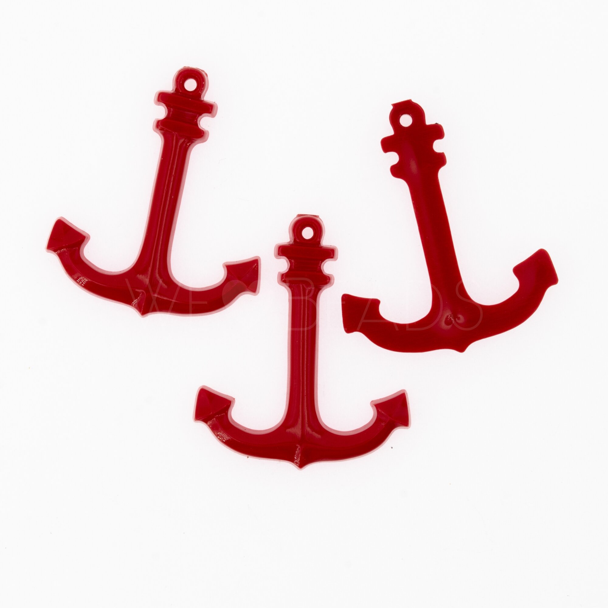 30x26 anchor Charm in red