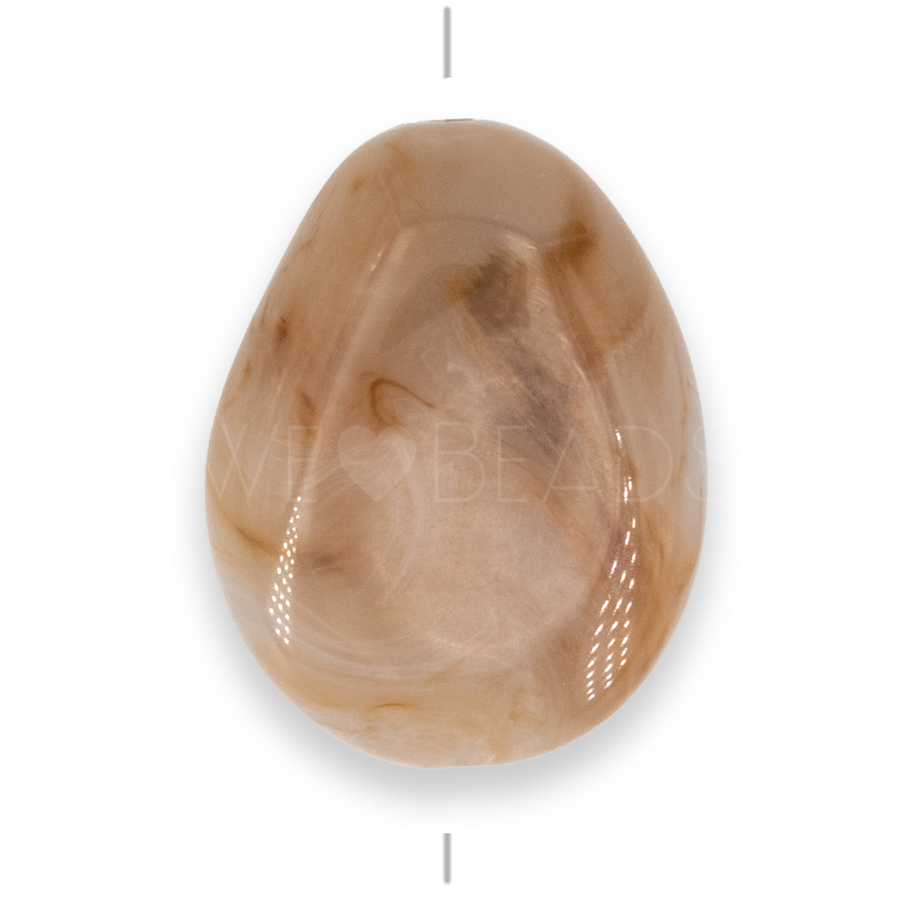 22x17 Perle Barock in Rehbraun