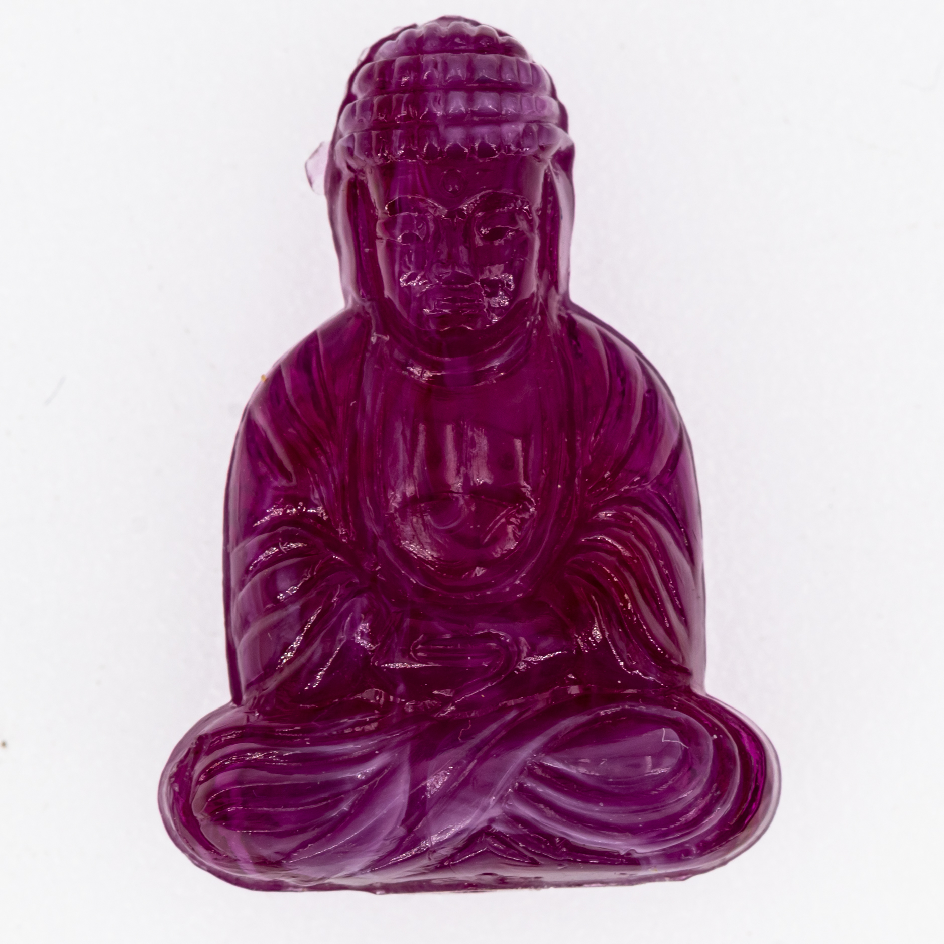 25x18 Buddha-Perle sitzend in lila  Marmor
