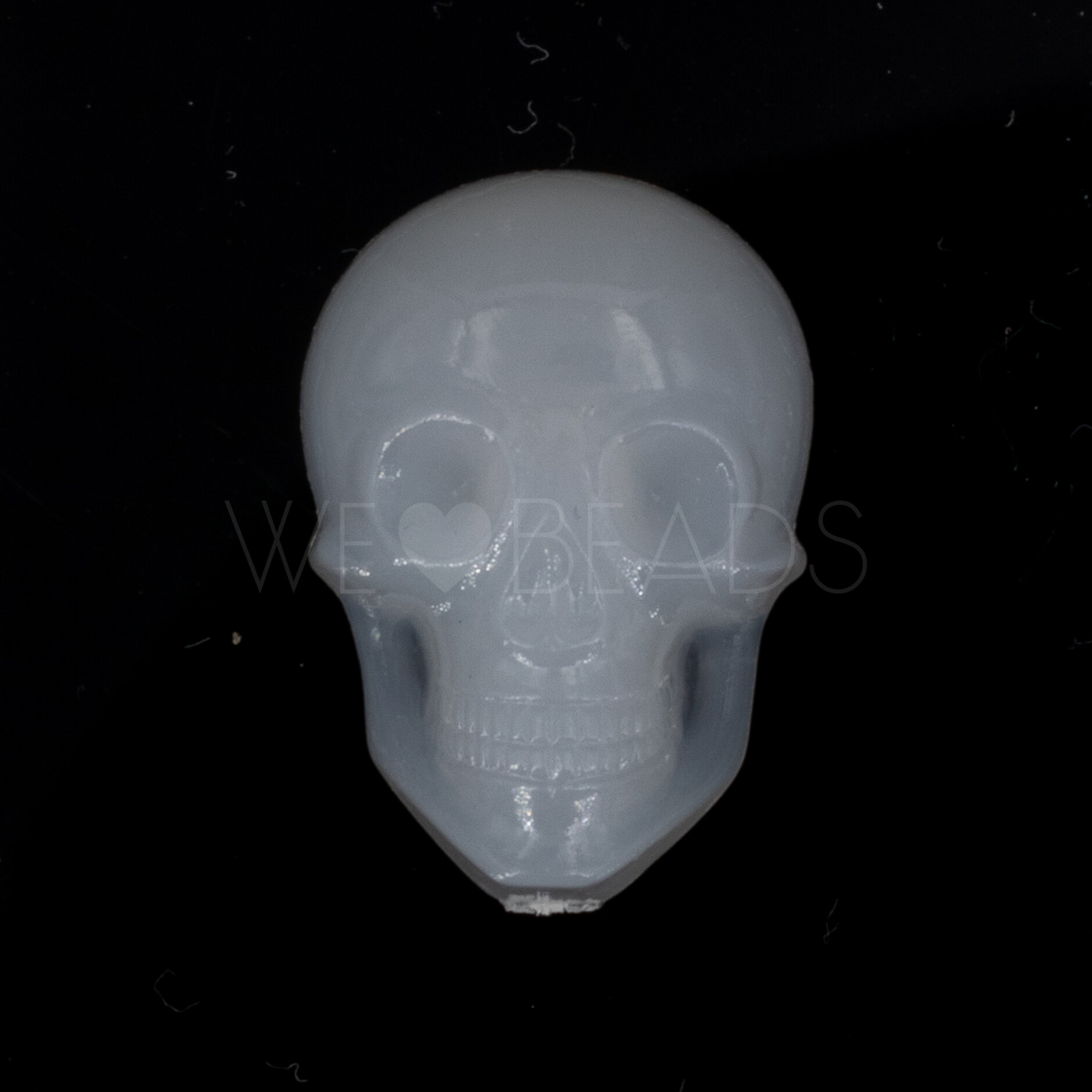 20x14 Cabochon Totenkopf in weiß 