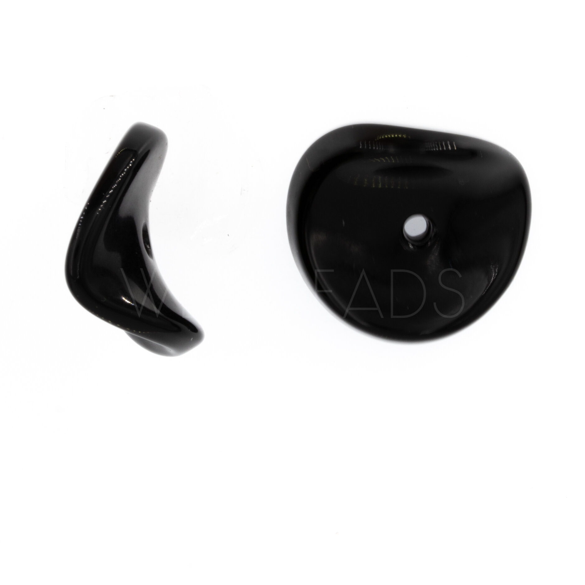 22mm Perle Backgamon plättchen in schwarz