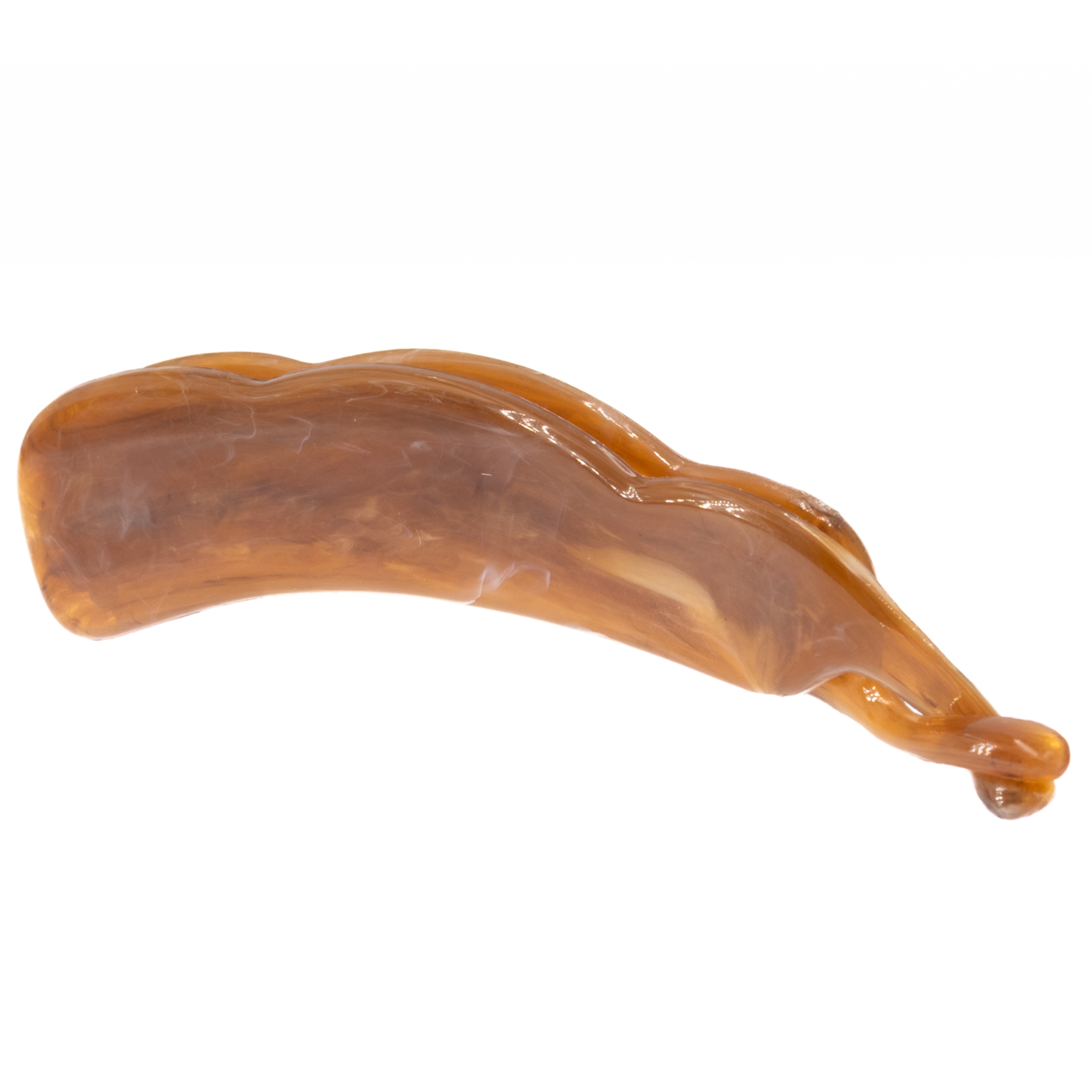 10cm Bananenspange in horn  Marmor, medium