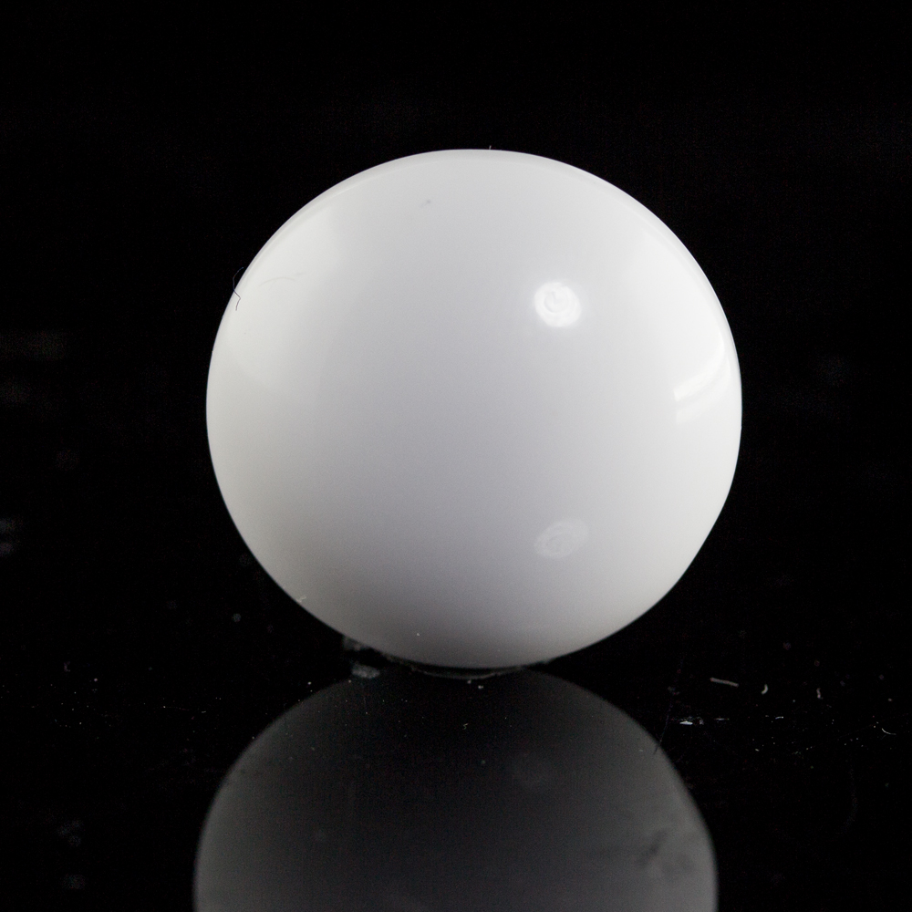 10mm Cabochon oval - weiß Satt