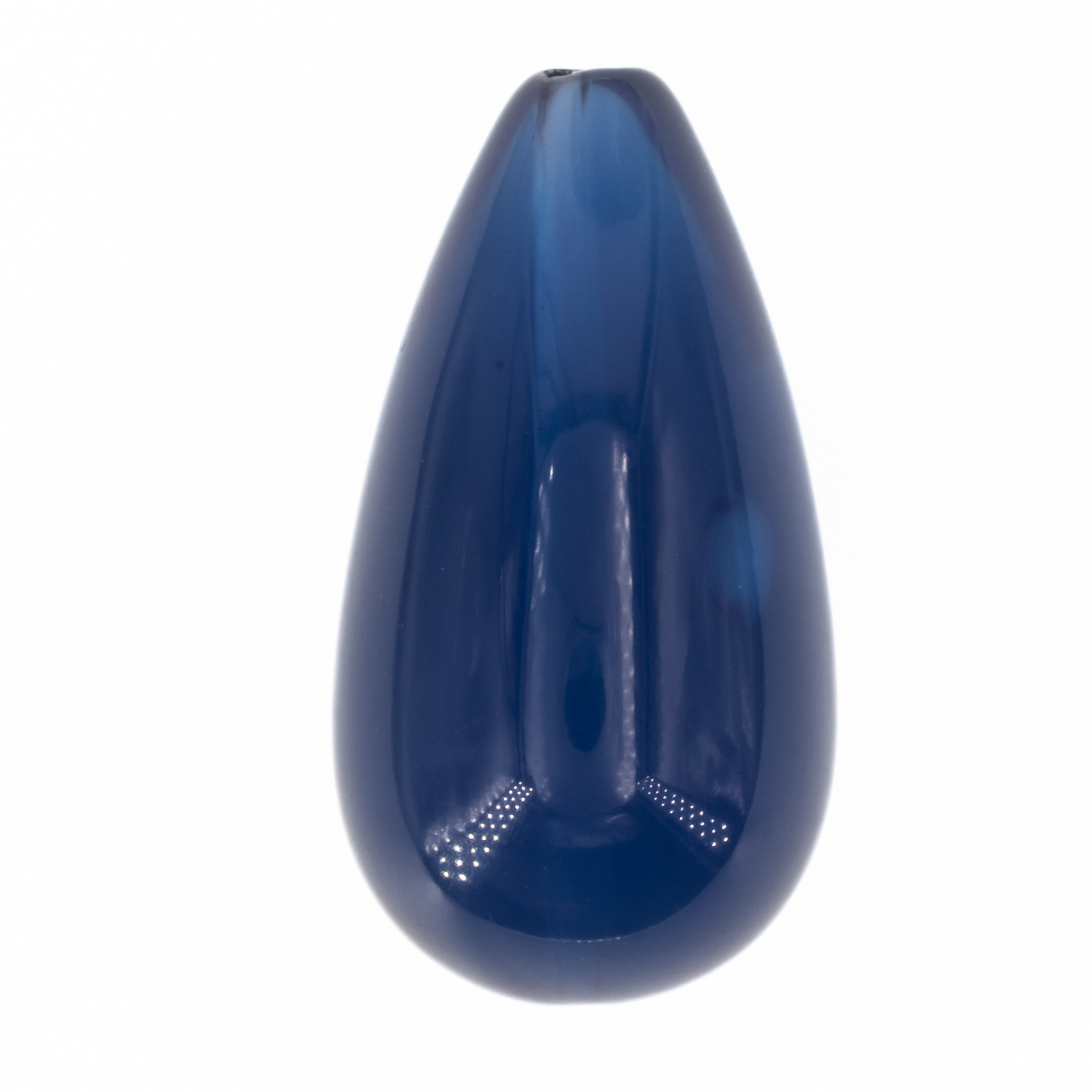 26x14 Tropfen perle - alpengrau blau Opal