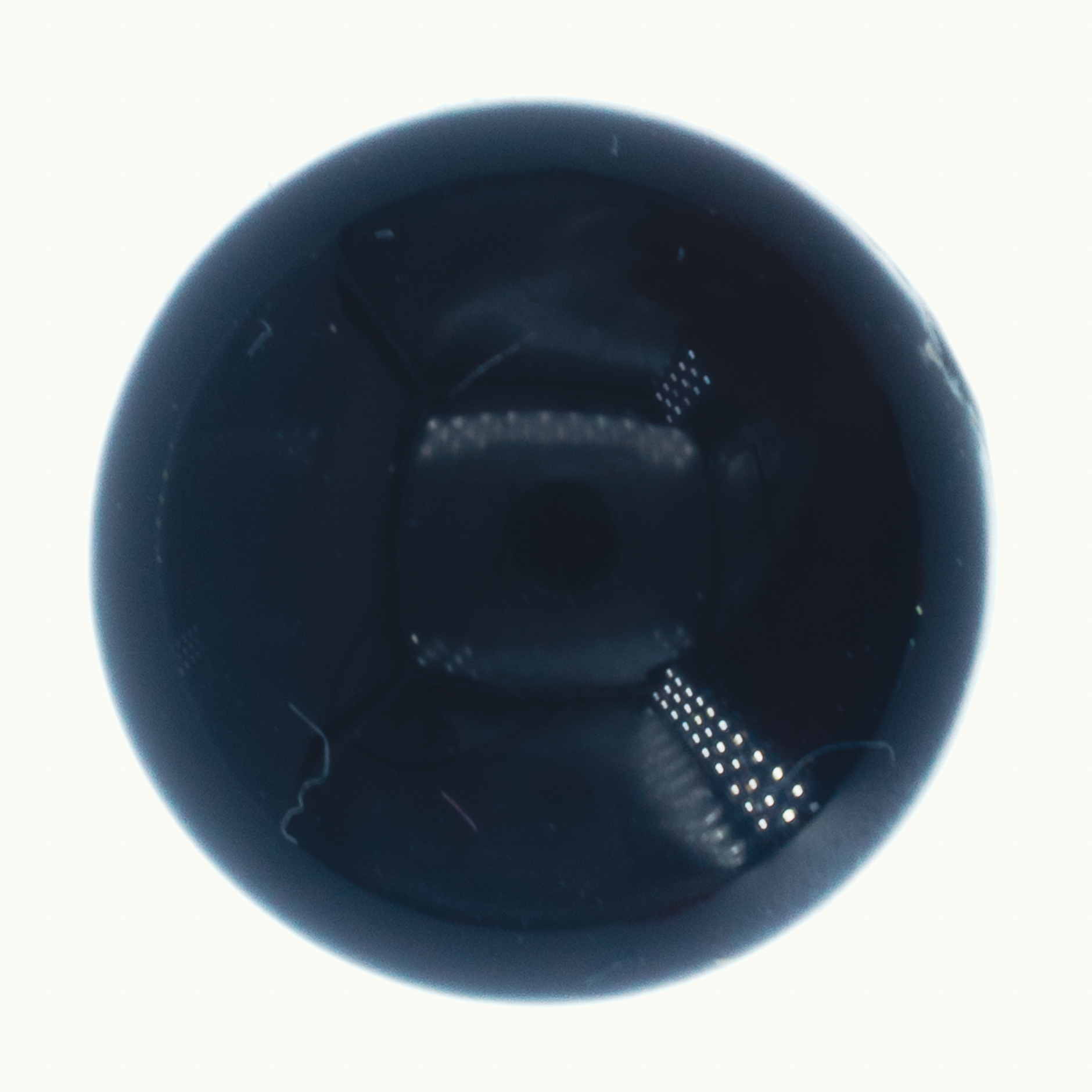10mm Cabochon oval - stahlblau Satt