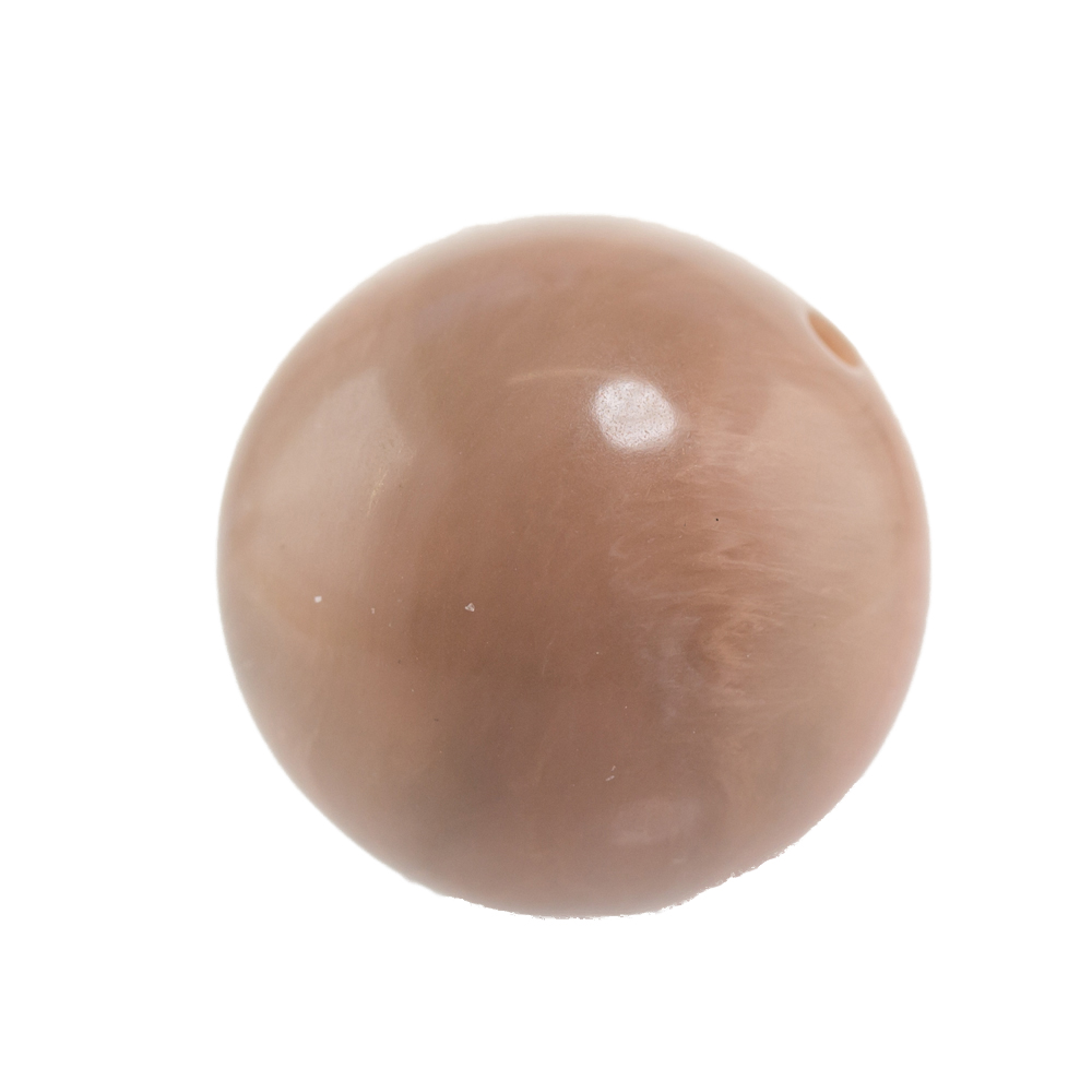 18mm Roundbead in olive brown Marbled