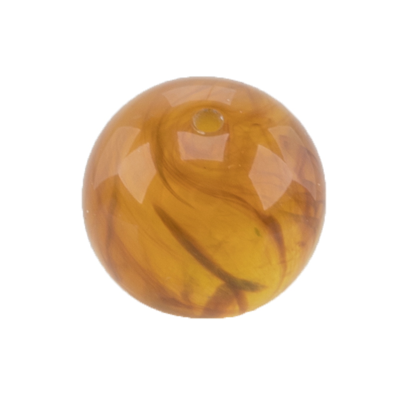 12mm Rundperle in  bernstein Transparent