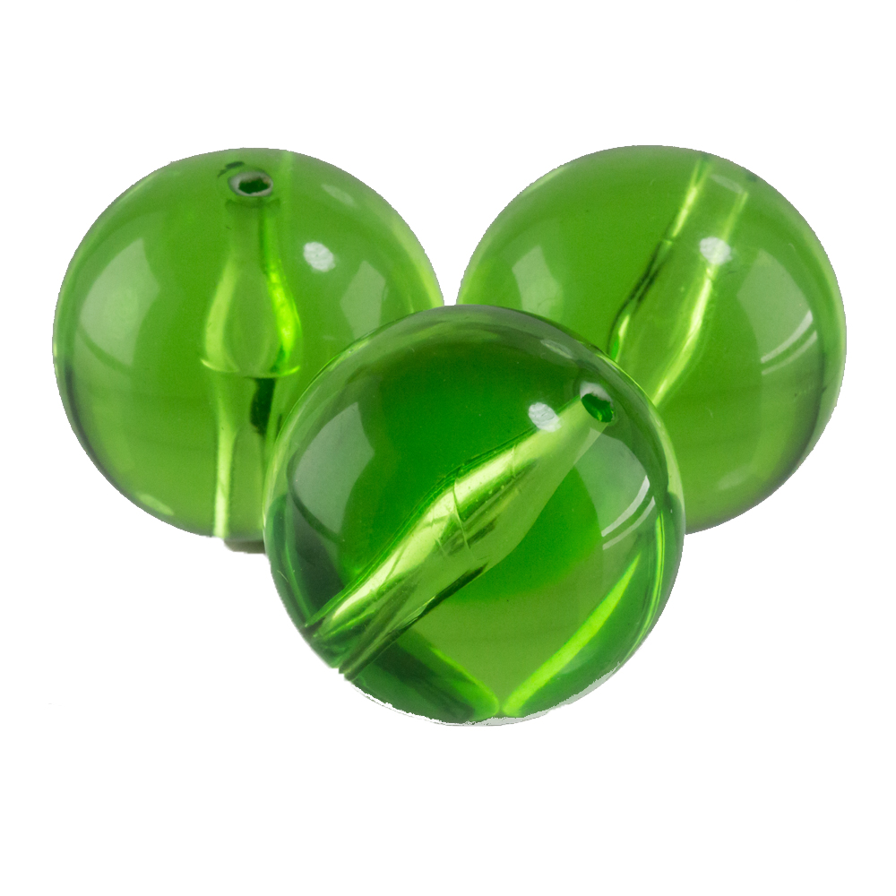 20mm Roundbead in greenery Translucent