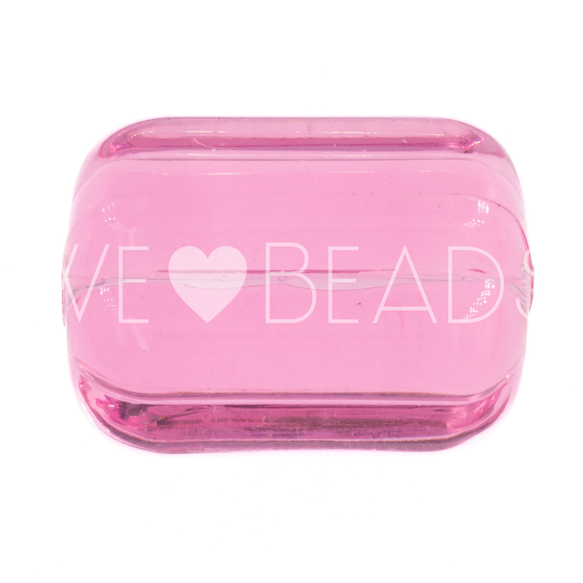 25x18 Walzen Perle in pink Transparent