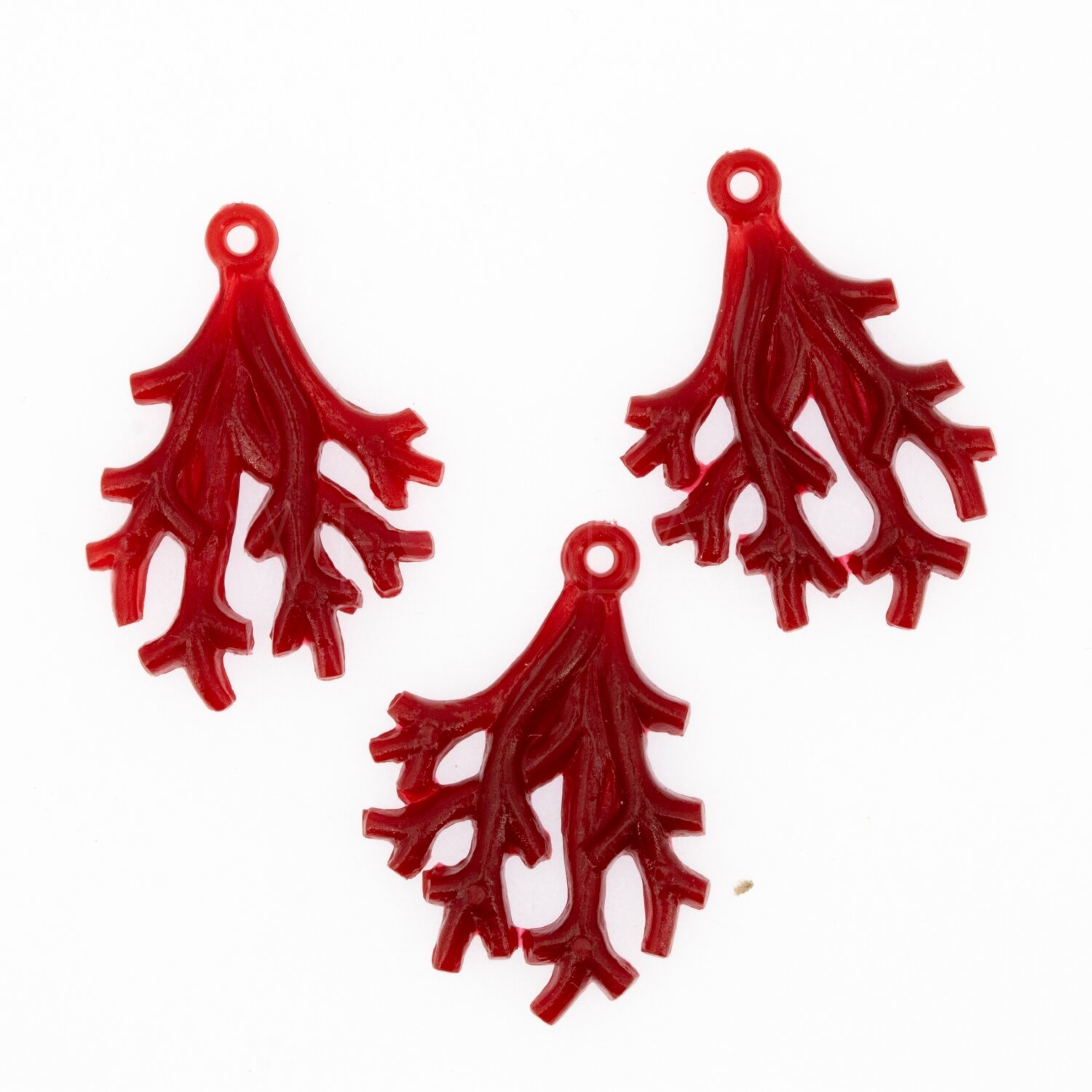 31x23 Koralle Anhänger in weinrot