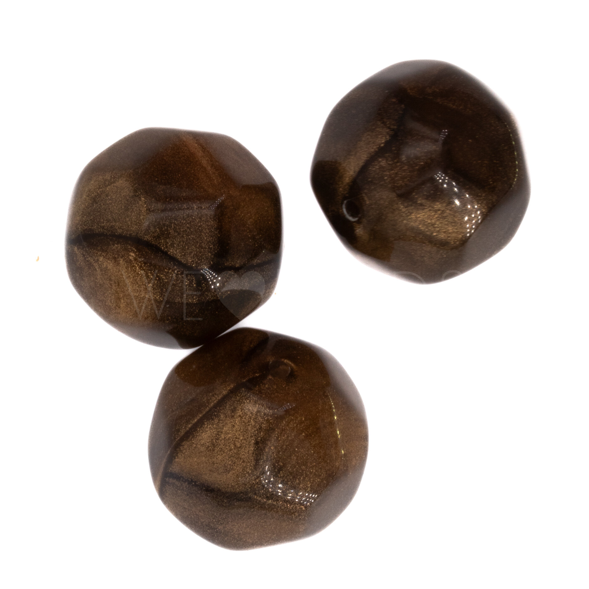 18mm Perle Barock in goldbasis 