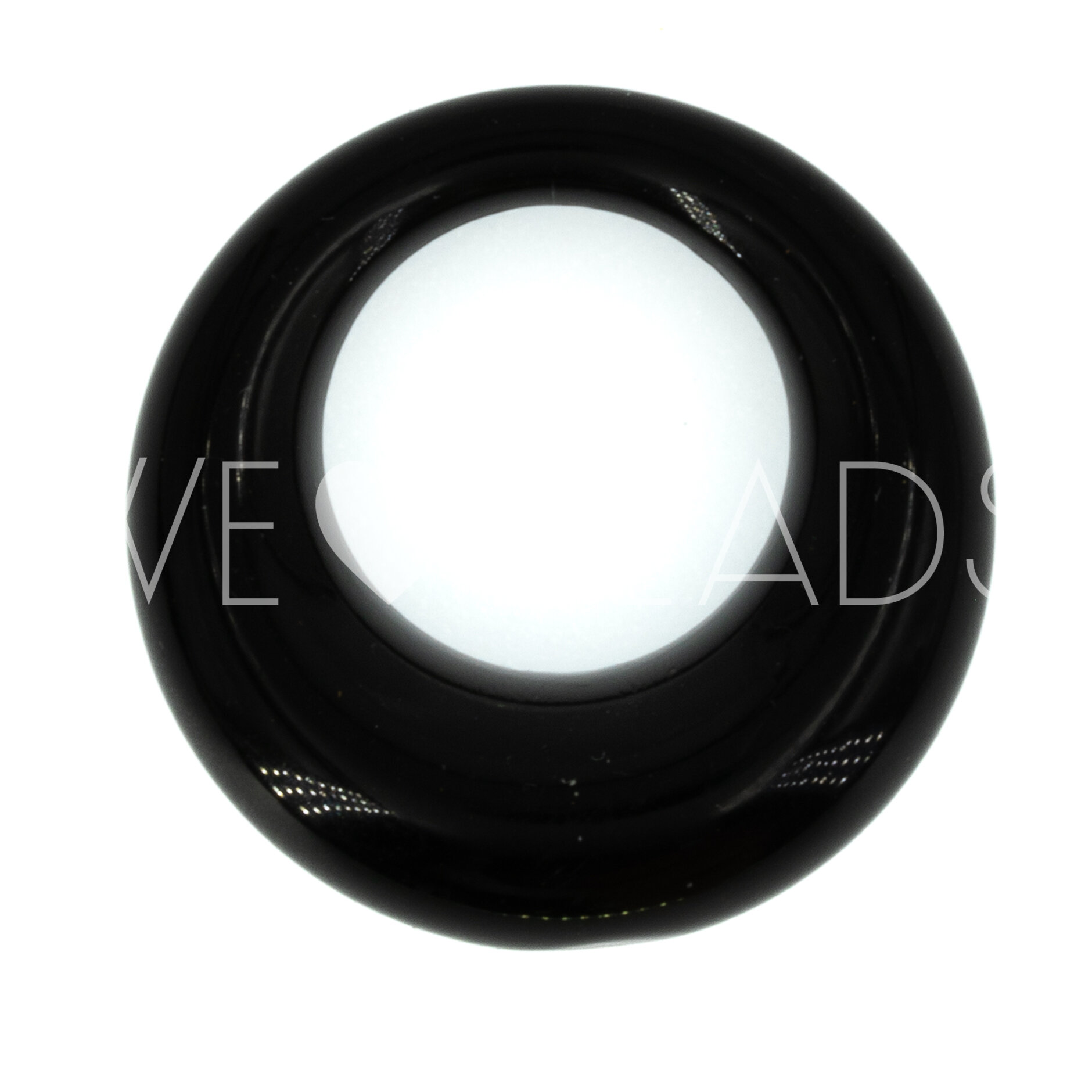 24mm Anhänger Rund in schwarz