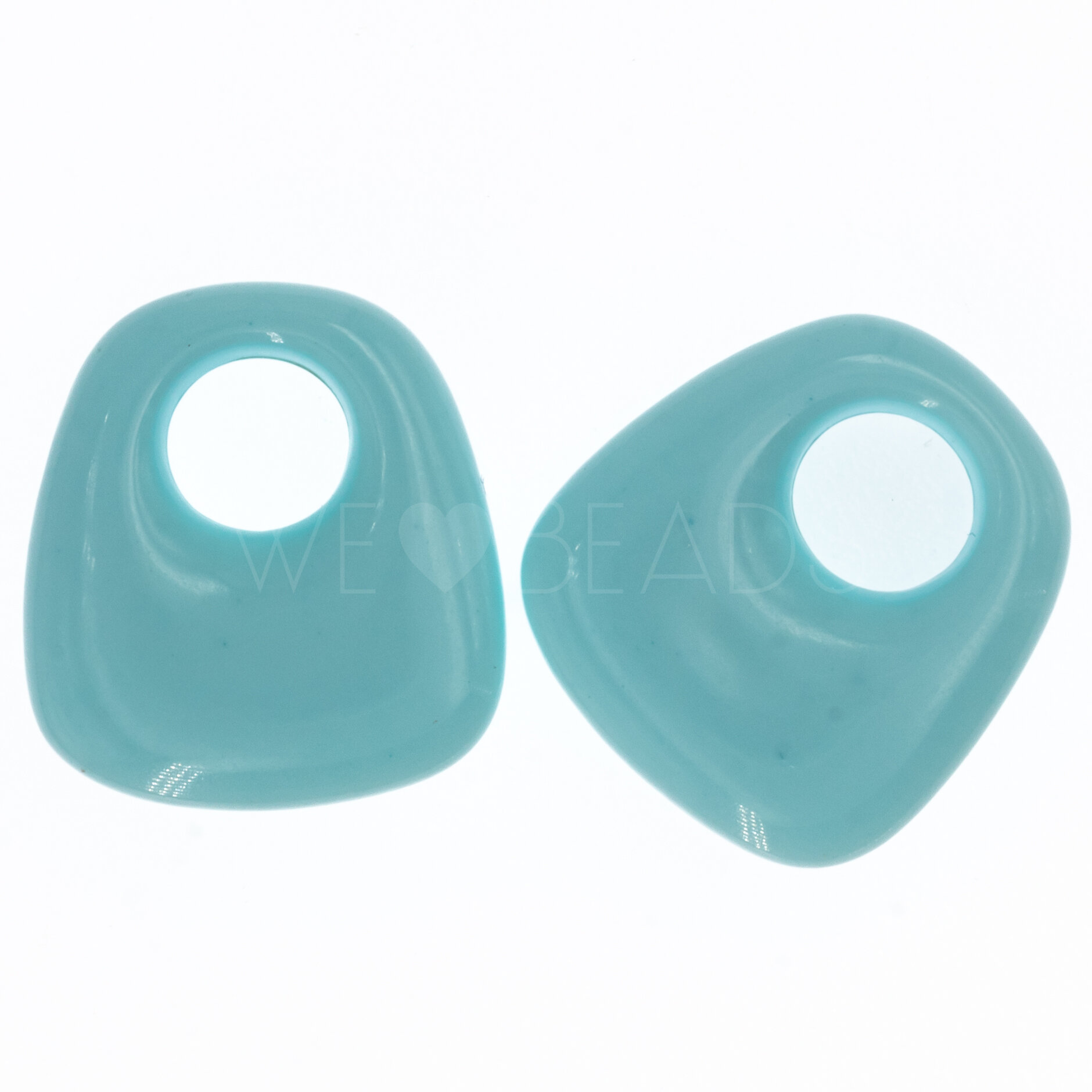 23x21 Anhänger Trapez in helles türkis