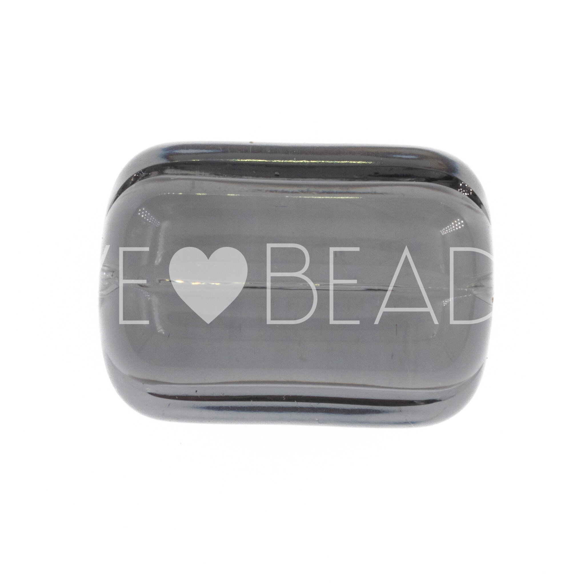 28x18 cylinder Beads in smoke grey Translucent