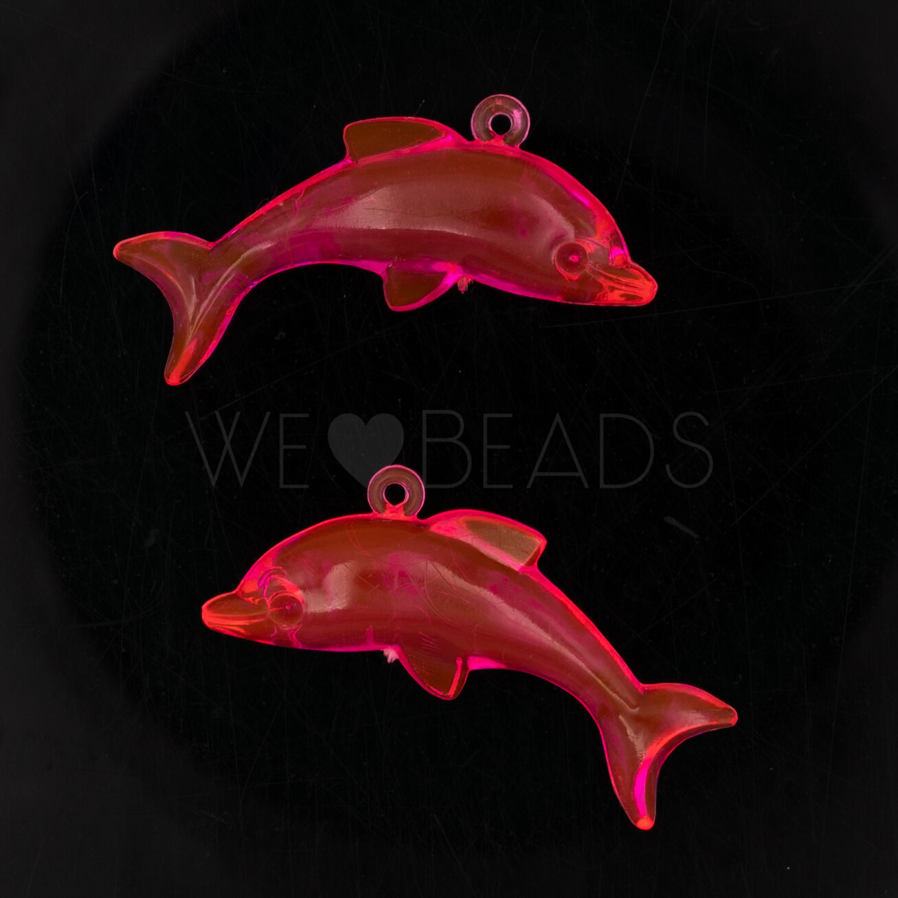 36x15 dolphin Charm in neon pink