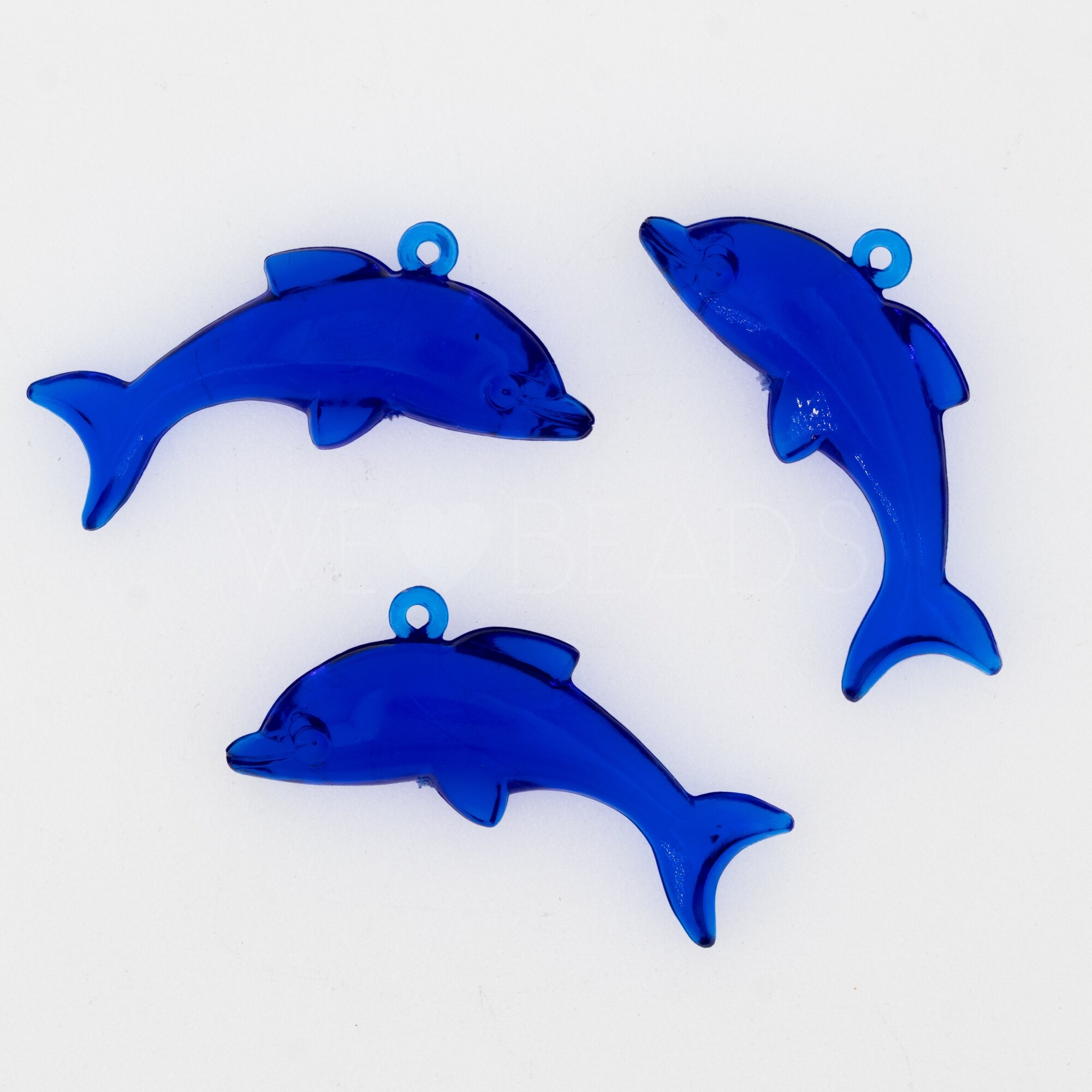 Transparent 36x15 delfin Anhänger in blau