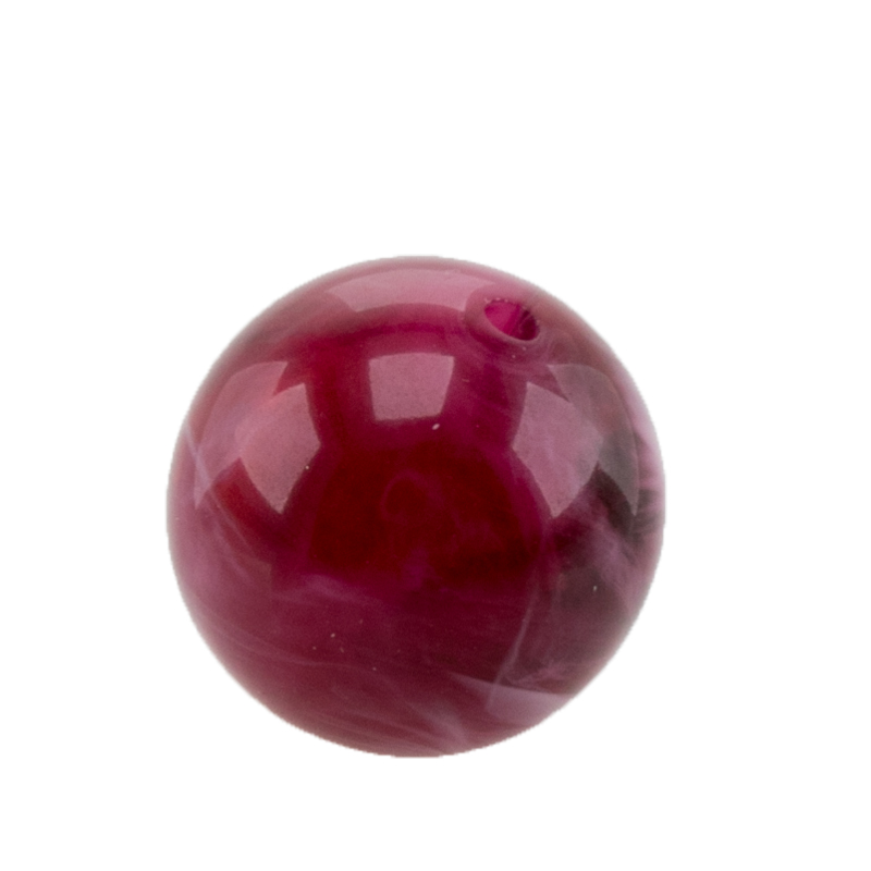 12mm Roundbead in red Marbled