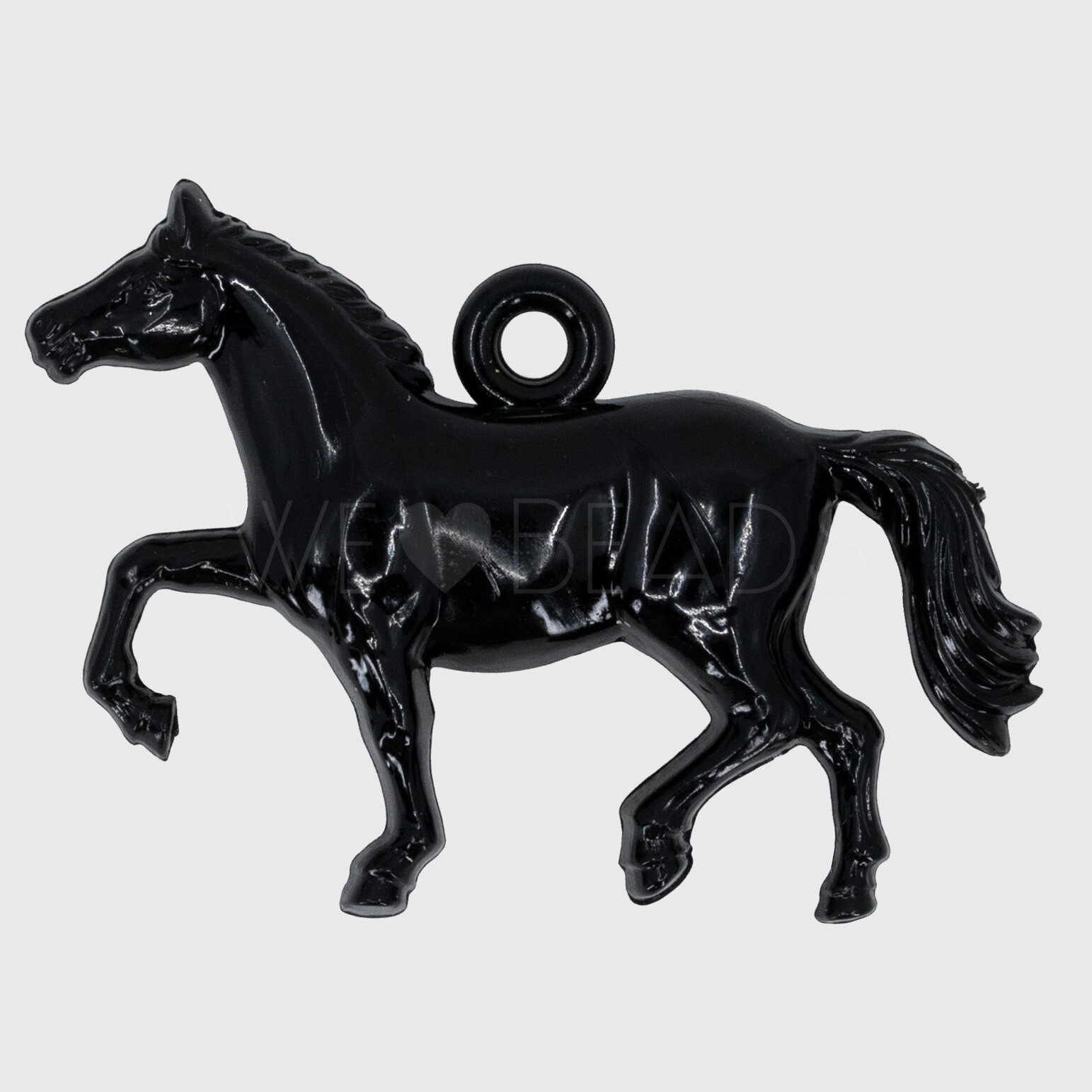 40x28 Pferd Anhänger - schwarz Satt