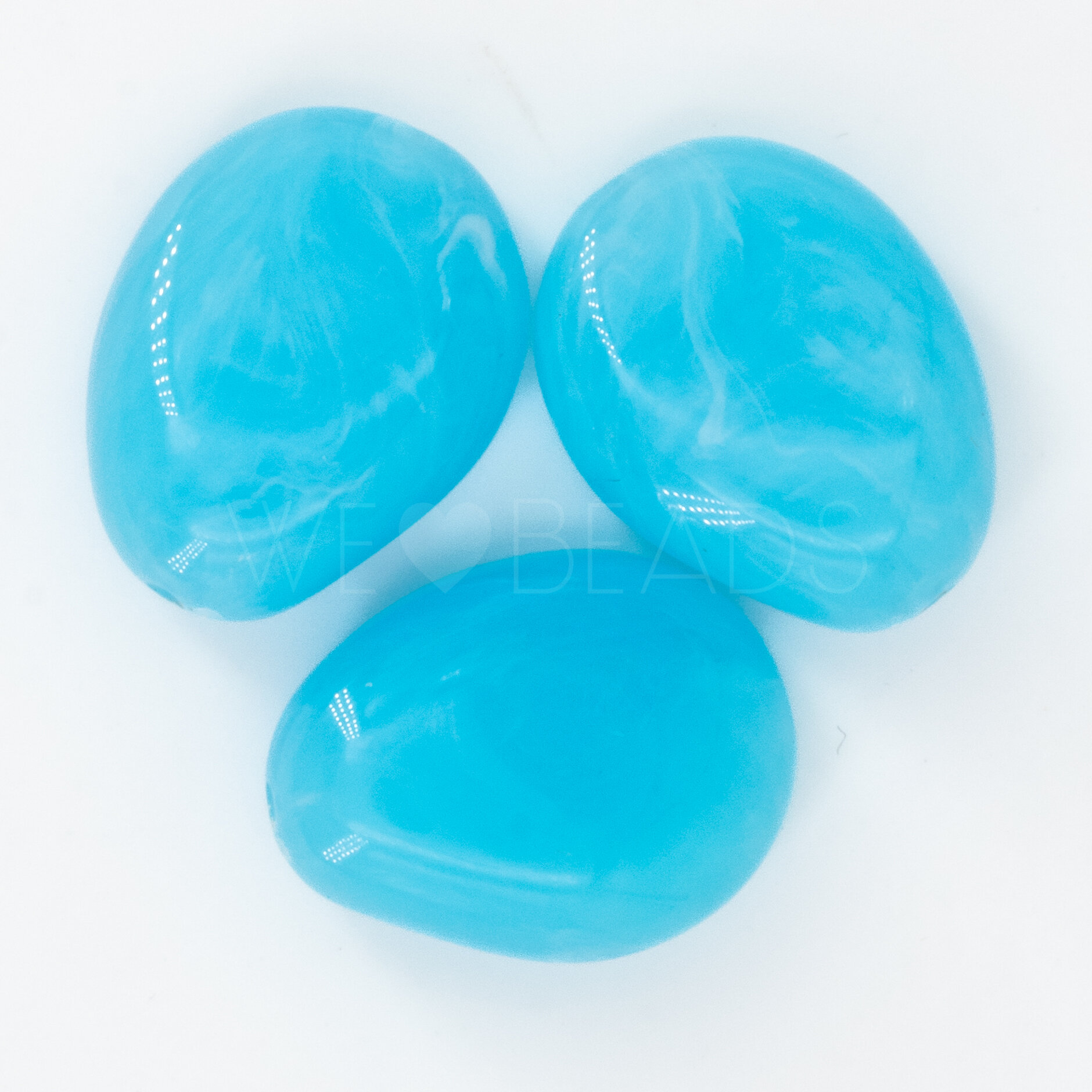 18x14 Perle Barock in cyanblau