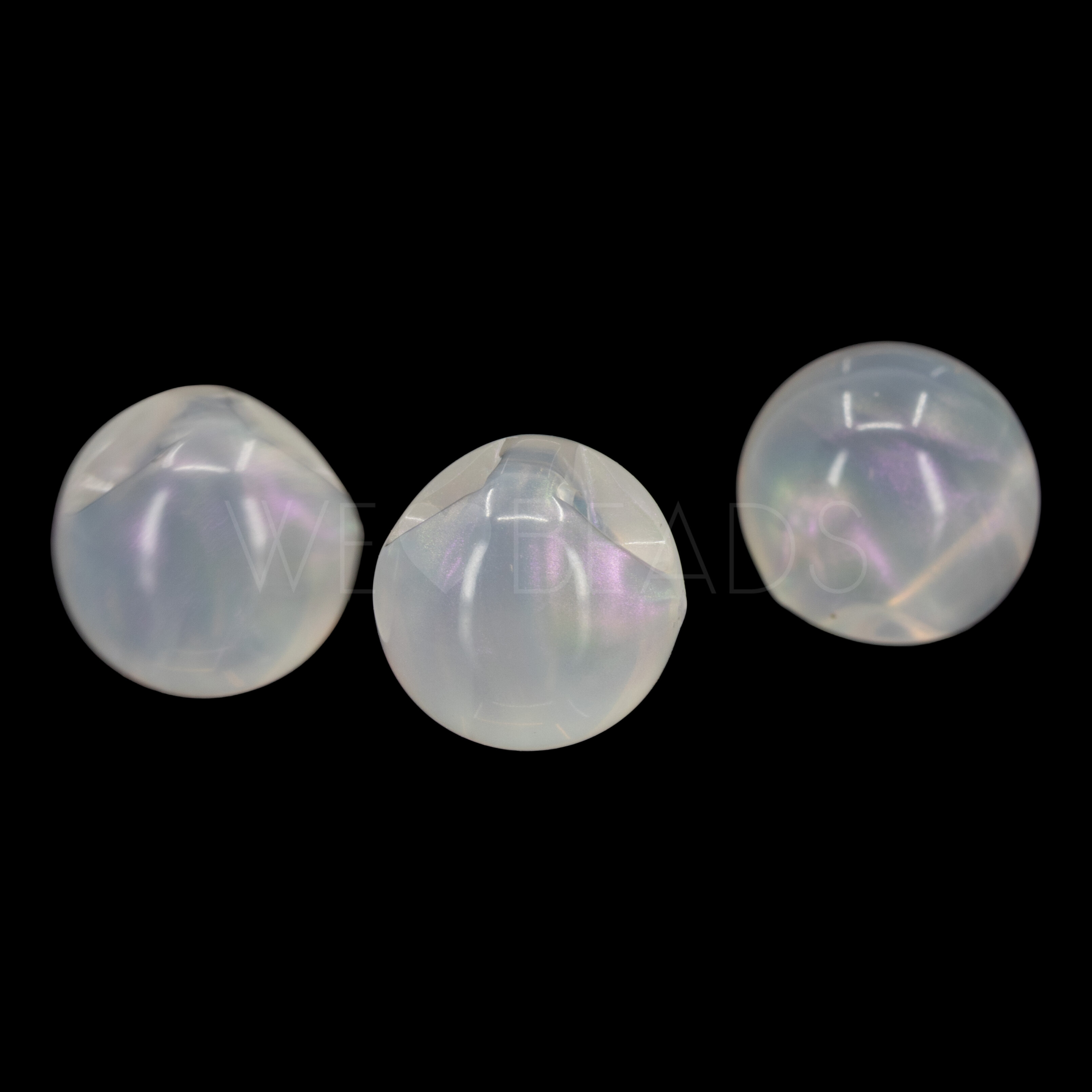12mm Rund Knopf perle in crystall iride