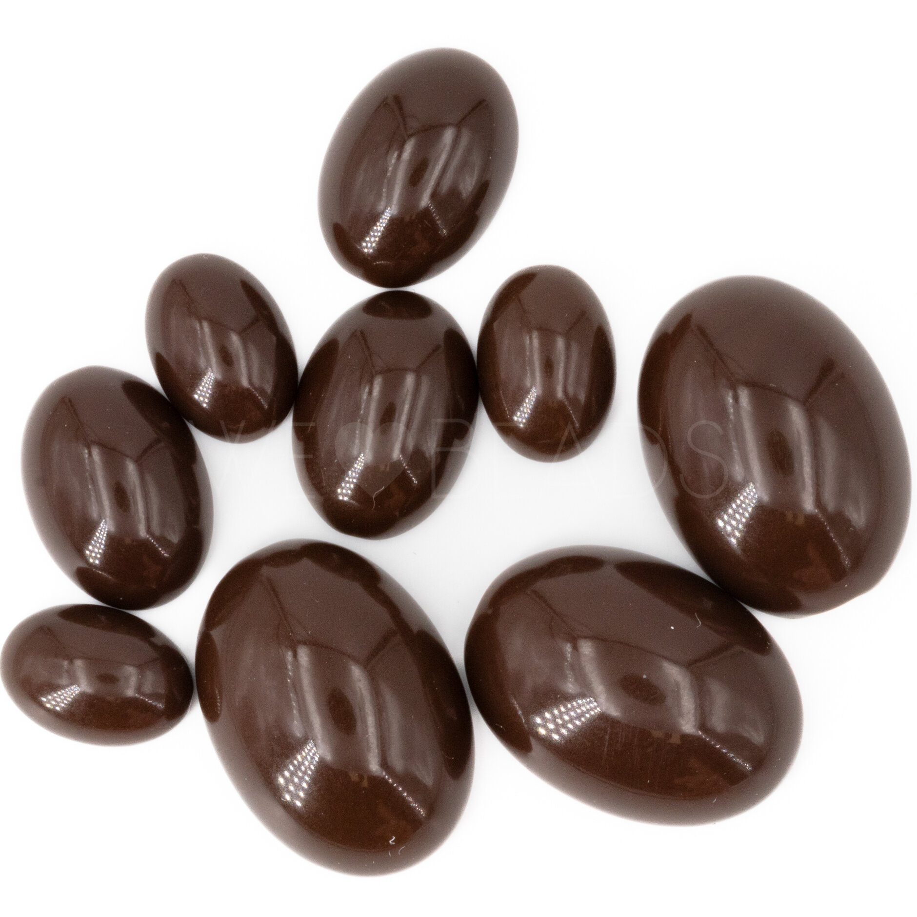 14x10 Cabochon oval in mahagoni brown